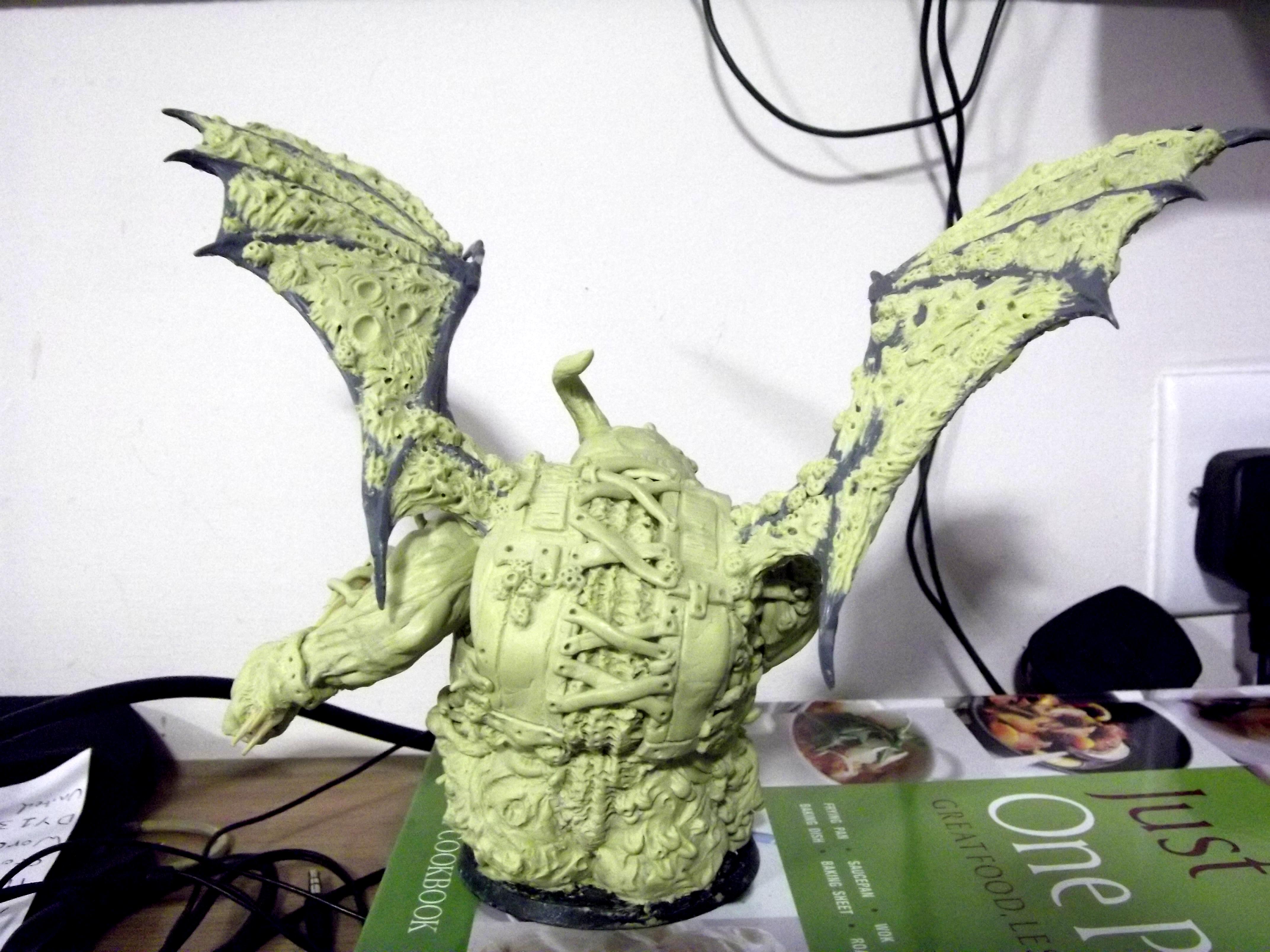 Chaos, Flyer, Nurgle Daemon, Sculpting, Winged