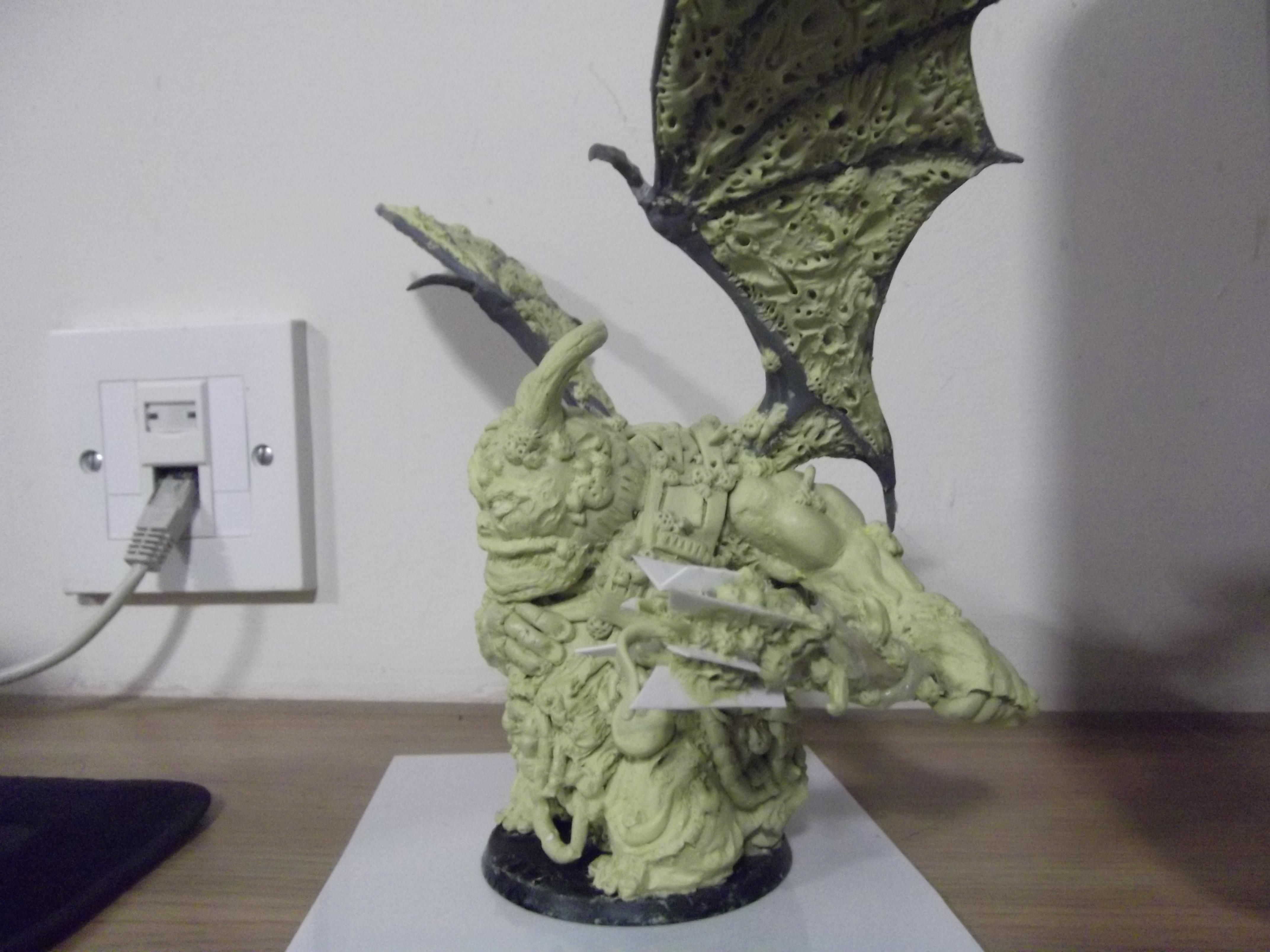Black Mace, Chaos, Daemons, Nurgle, Prince, Scratch Build, Sculpting, Space Marines, Winged