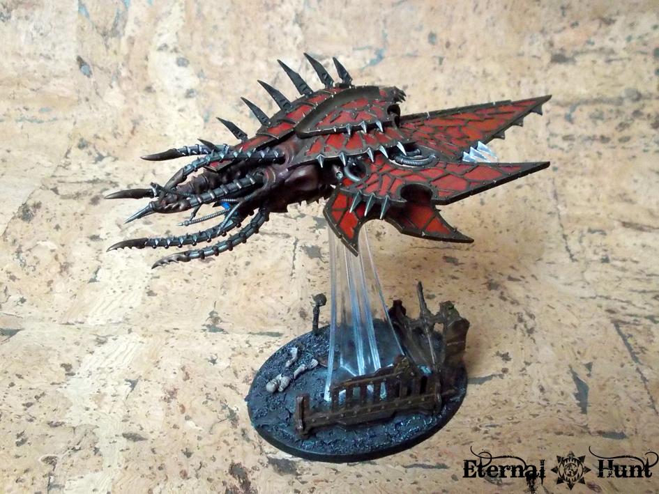 Chaos, Chaos Space Marines, Conversion, Daemon Engine, Flyer, Heldrake, Hellrazor, Khorne, Paintjob, Warhammer 40,000, World Eaters