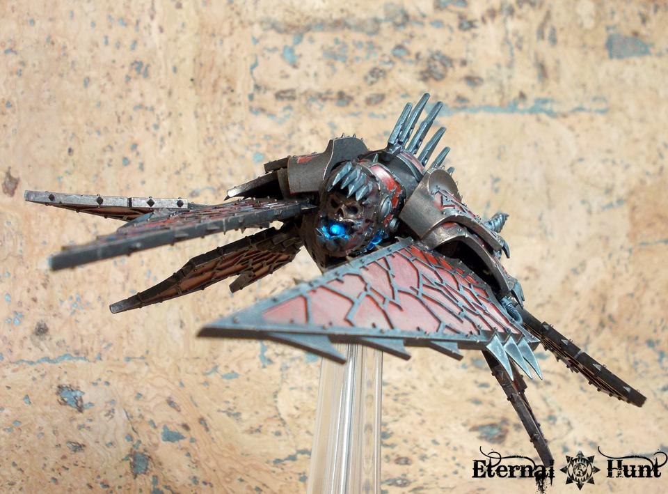 Chaos, Chaos Space Marines, Conversion, Daemon Engine, Flyer, Heldrake, Hellrazor, Khorne, Paintjob, Warhammer 40,000, World Eaters