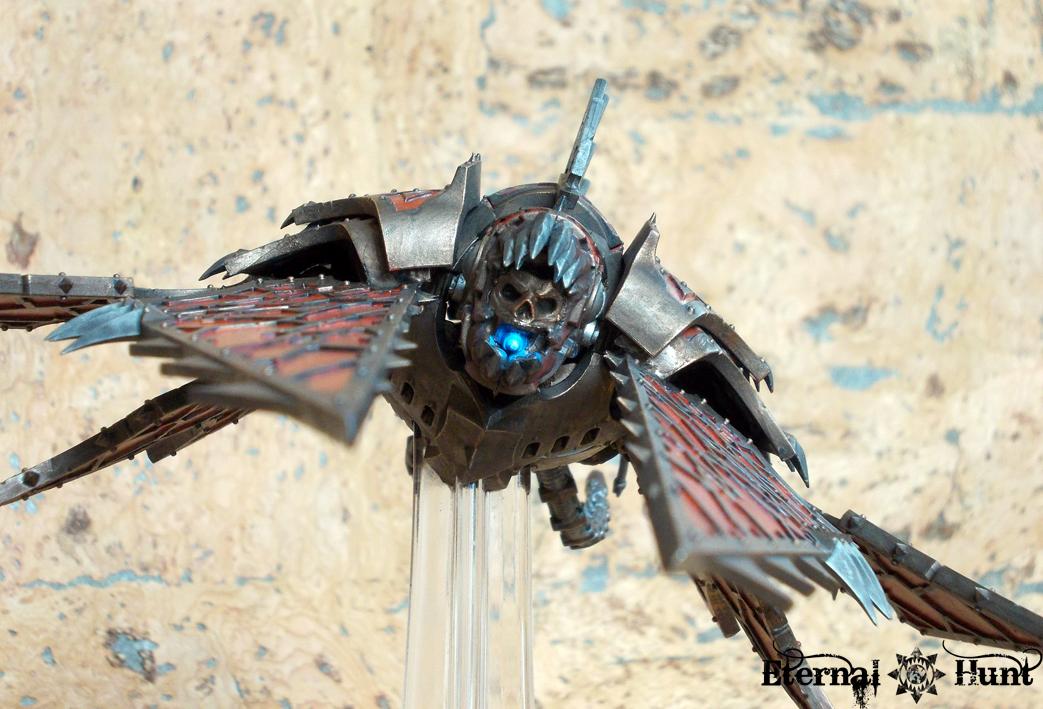 Chaos, Chaos Space Marines, Conversion, Daemon Engine, Flyer, Heldrake, Hellrazor, Khorne, Paintjob, Warhammer 40,000, World Eaters