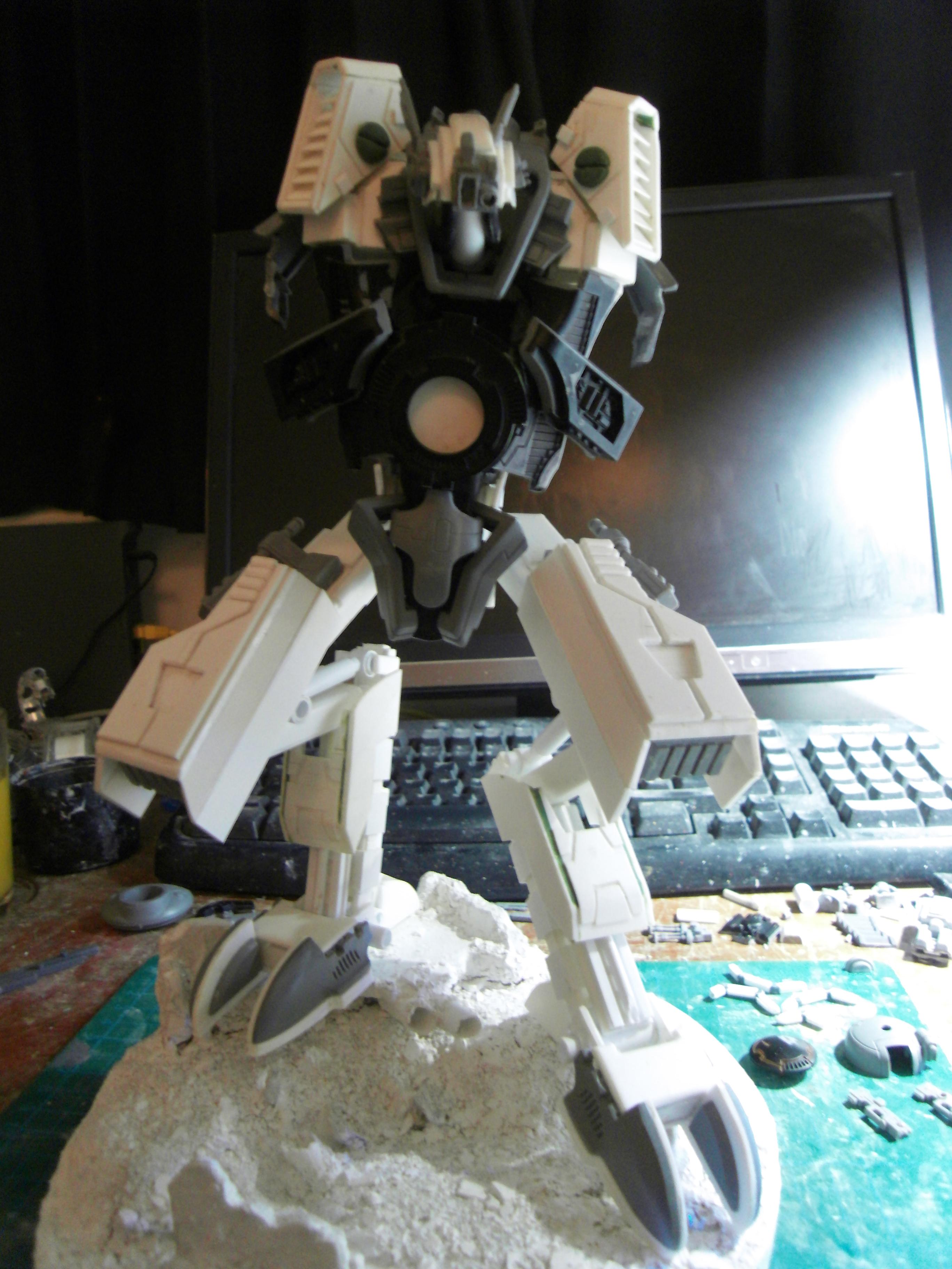 Battlesuit, Conversion, Empire, Heavy, Mech, Plasticard, Scratch Build, Tau, Titan, Titian, Uber Suit, Walker, Warhammer 40,000, Warhammer Fantasy, Work In Progress