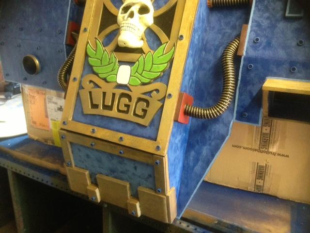 More work done to the main body gold and blue highlighting
