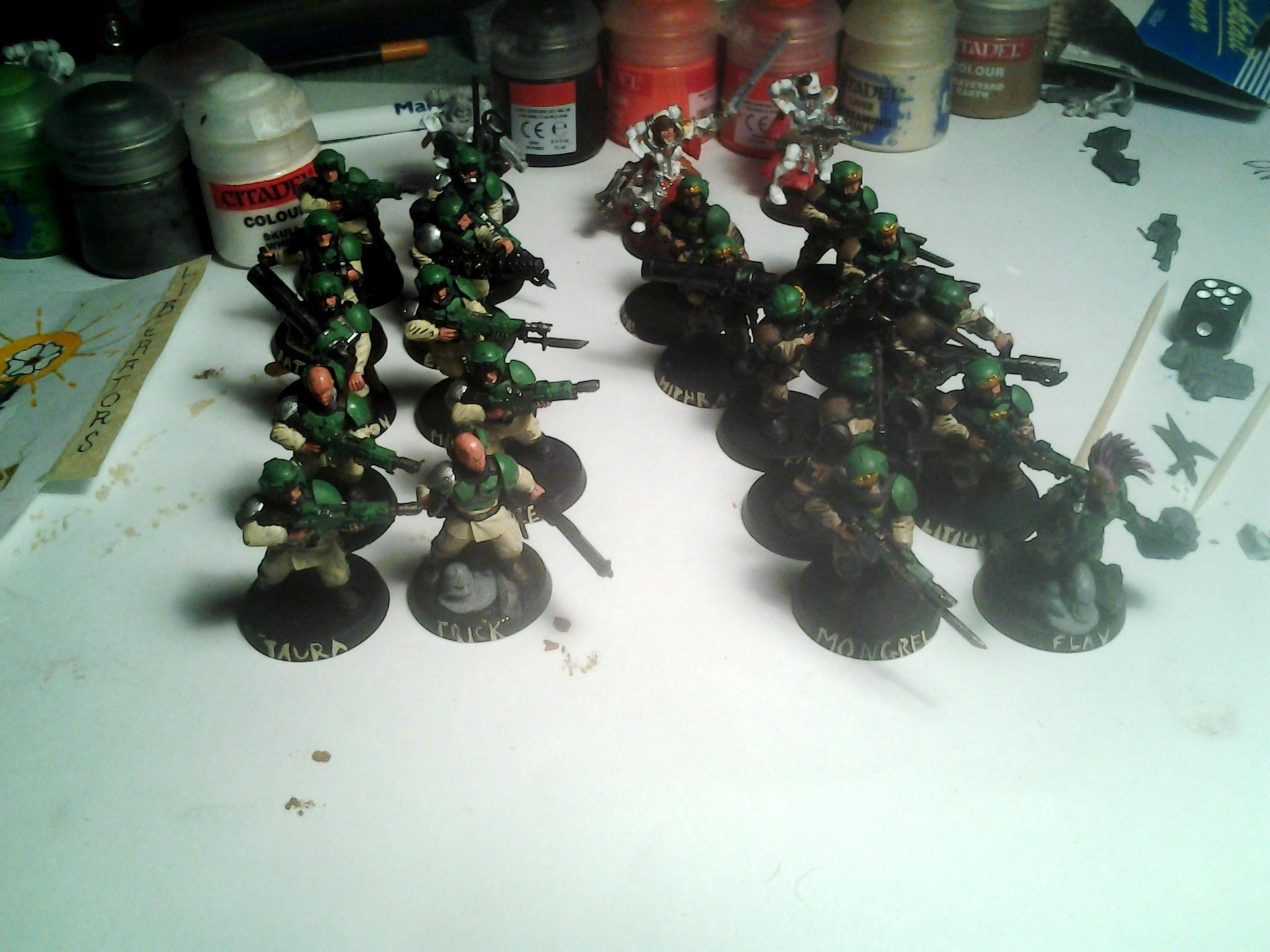 Imperial Guard, two squads of guards