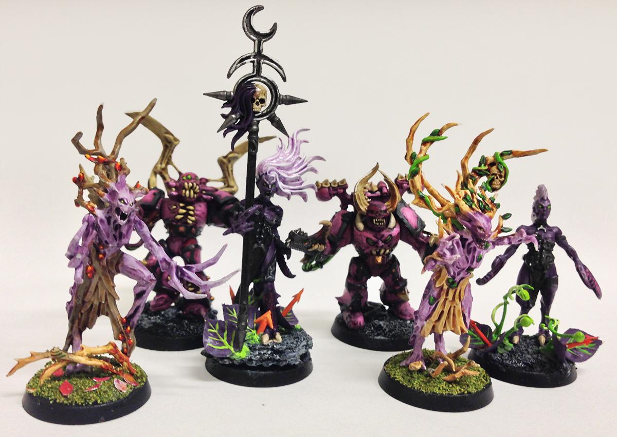 Chaos Space Marines, Daemonette Of Slaanesh, Daemonettes, Dryad, Possessed, Possessed Chaos Space Marine, Wood Elves