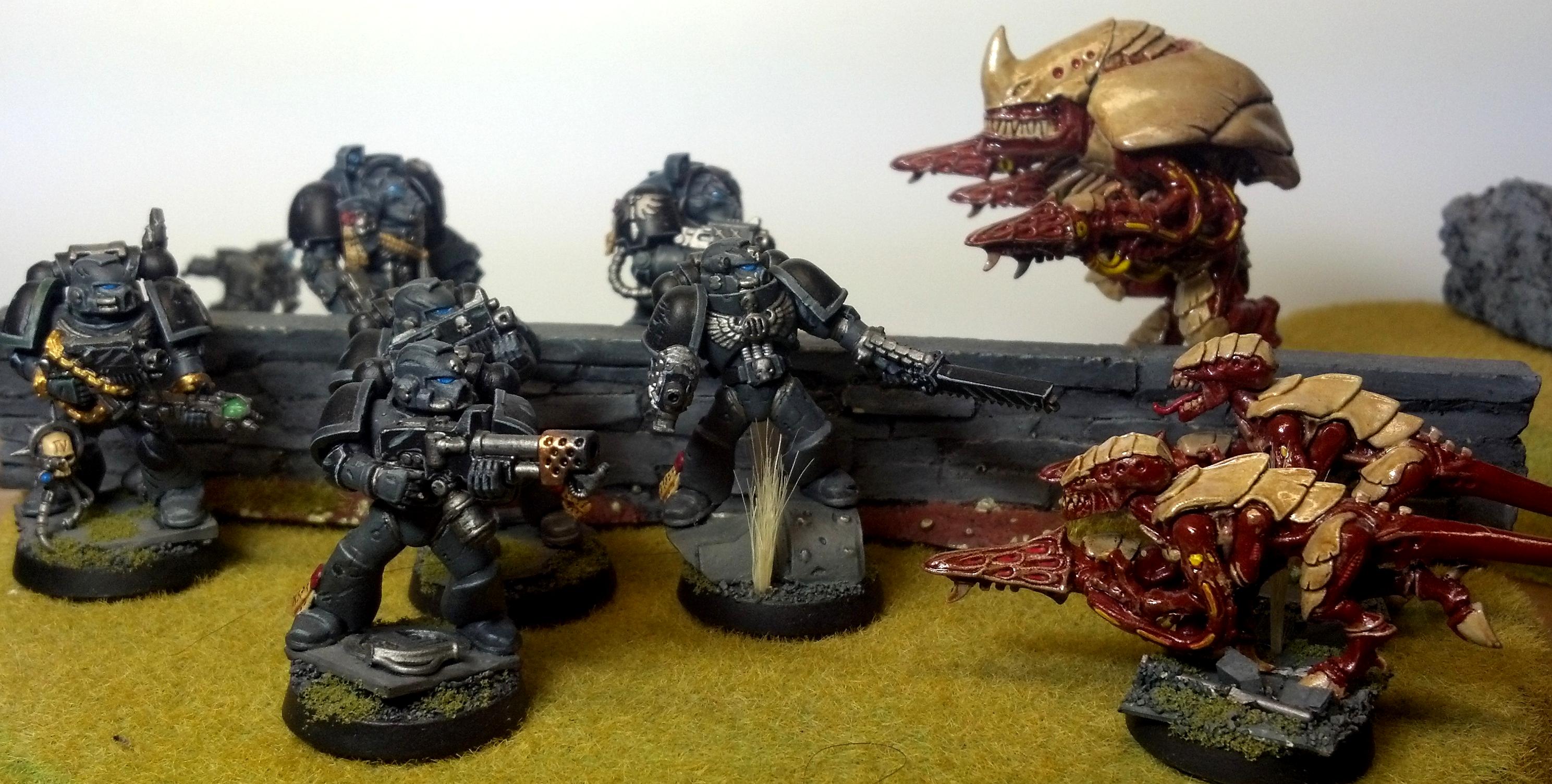 Space Marines, Tactical Squad, Tyranids, Warhammer 40,000
