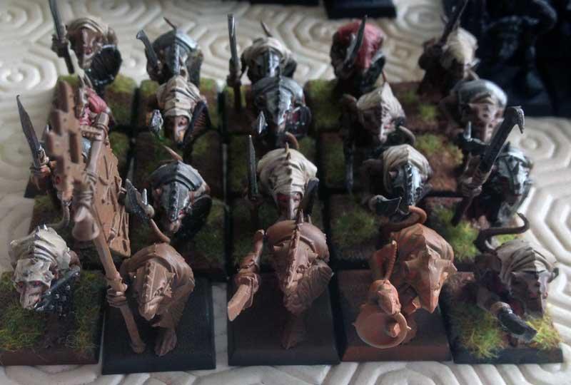 20 IOB Clanrats painted