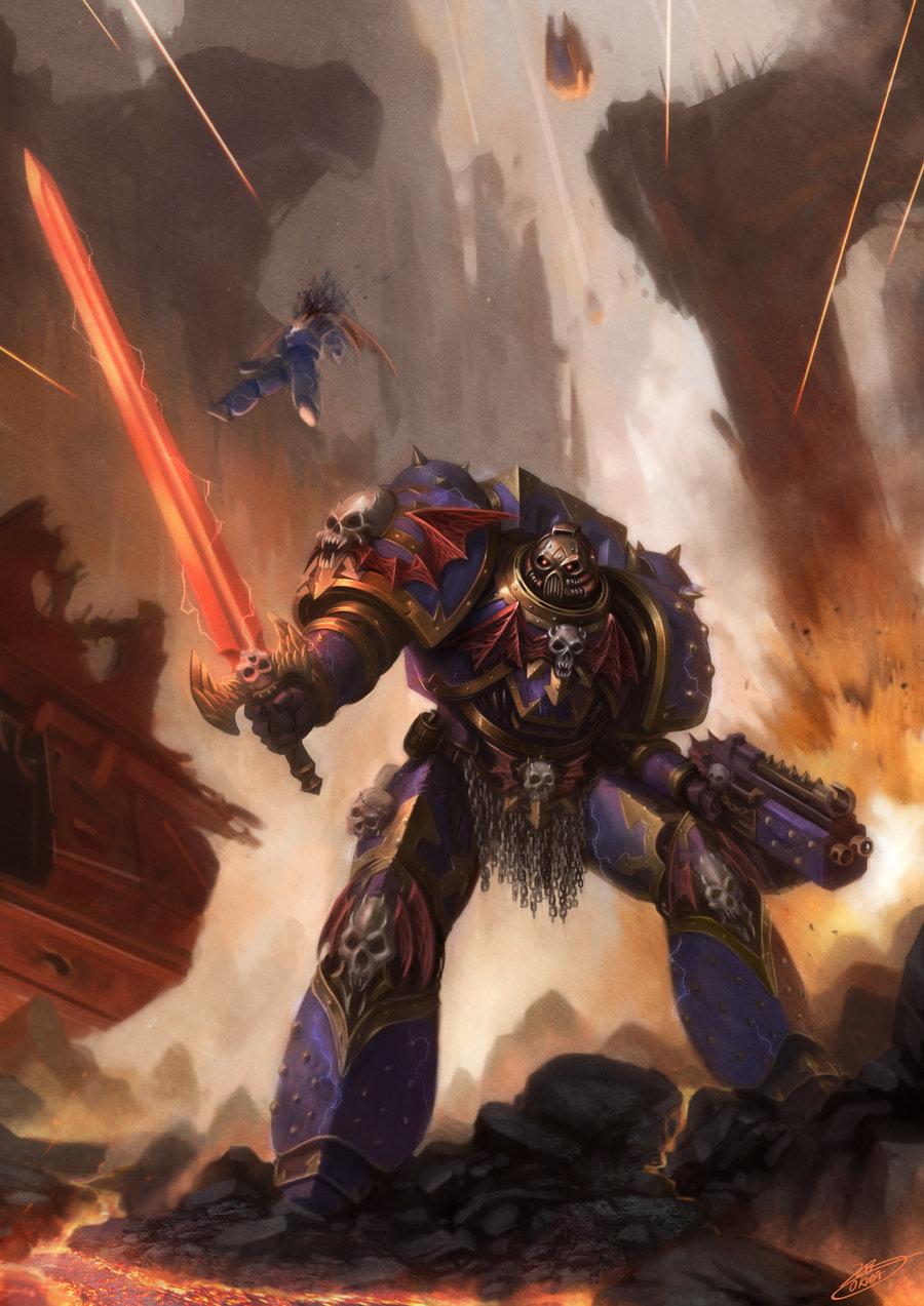 Chao Space Marine, Fanart, Night Lords, Talos Valcoran