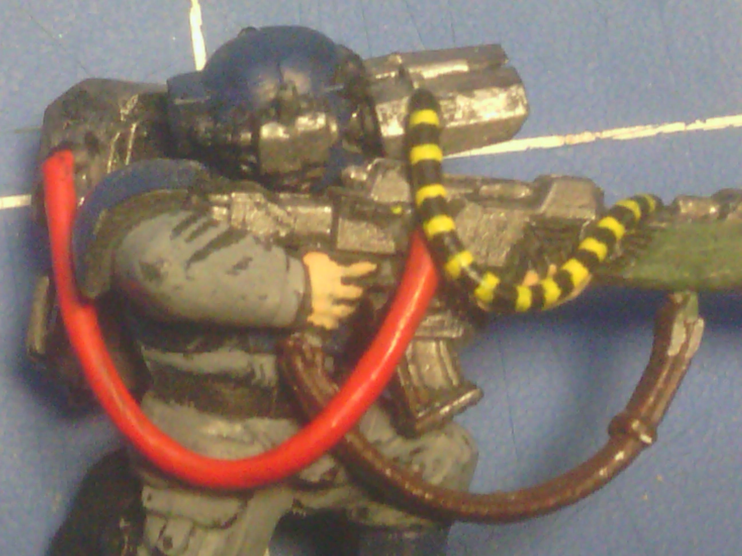 Side view. Cables and binoculars. Strap is from a Kroot gun