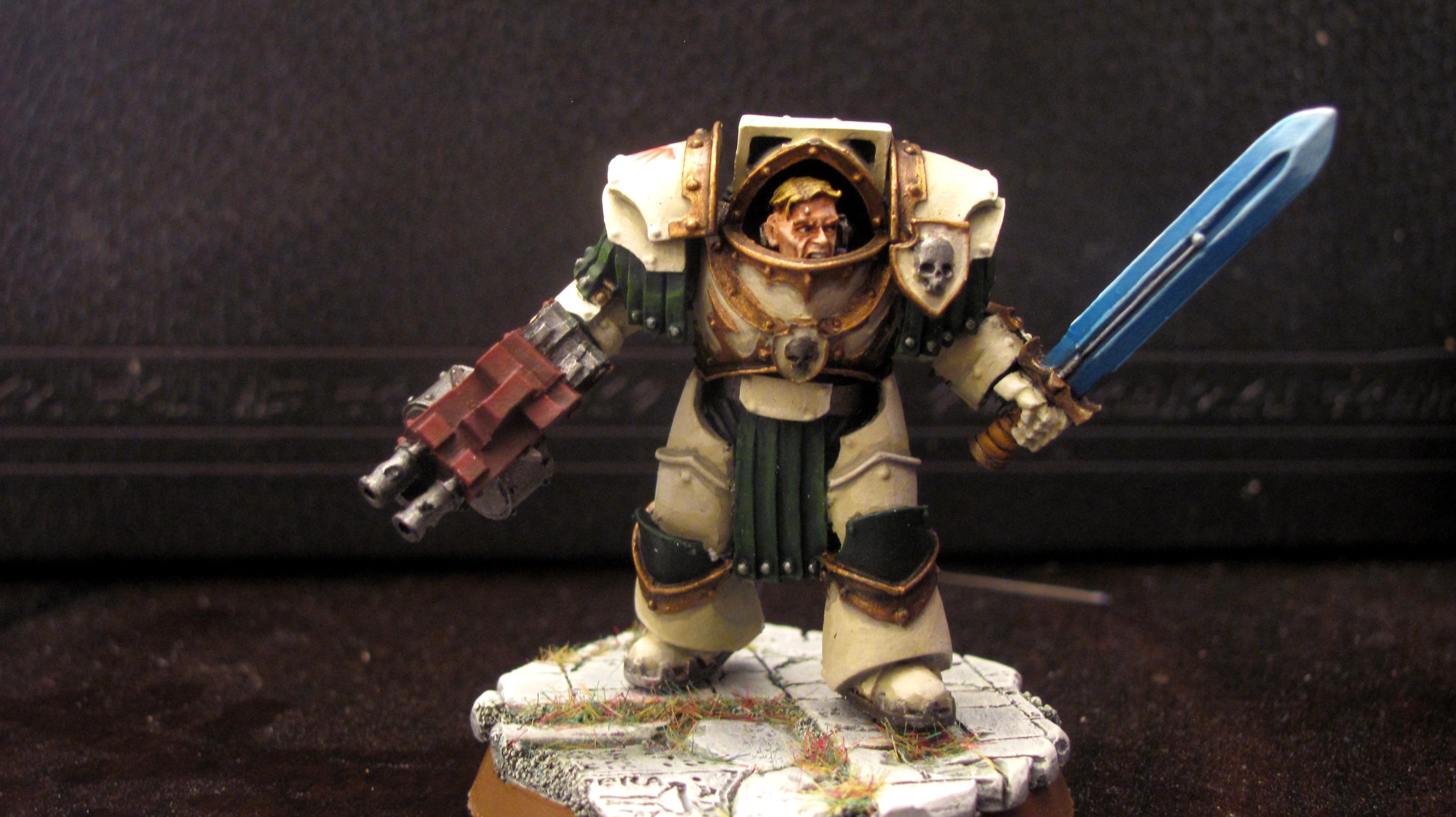 Cataphractii, Dark Angels, Deathwing, Dry Blending, Power Sword, Sergeant, Terminator Armor, Warhammer 40,000