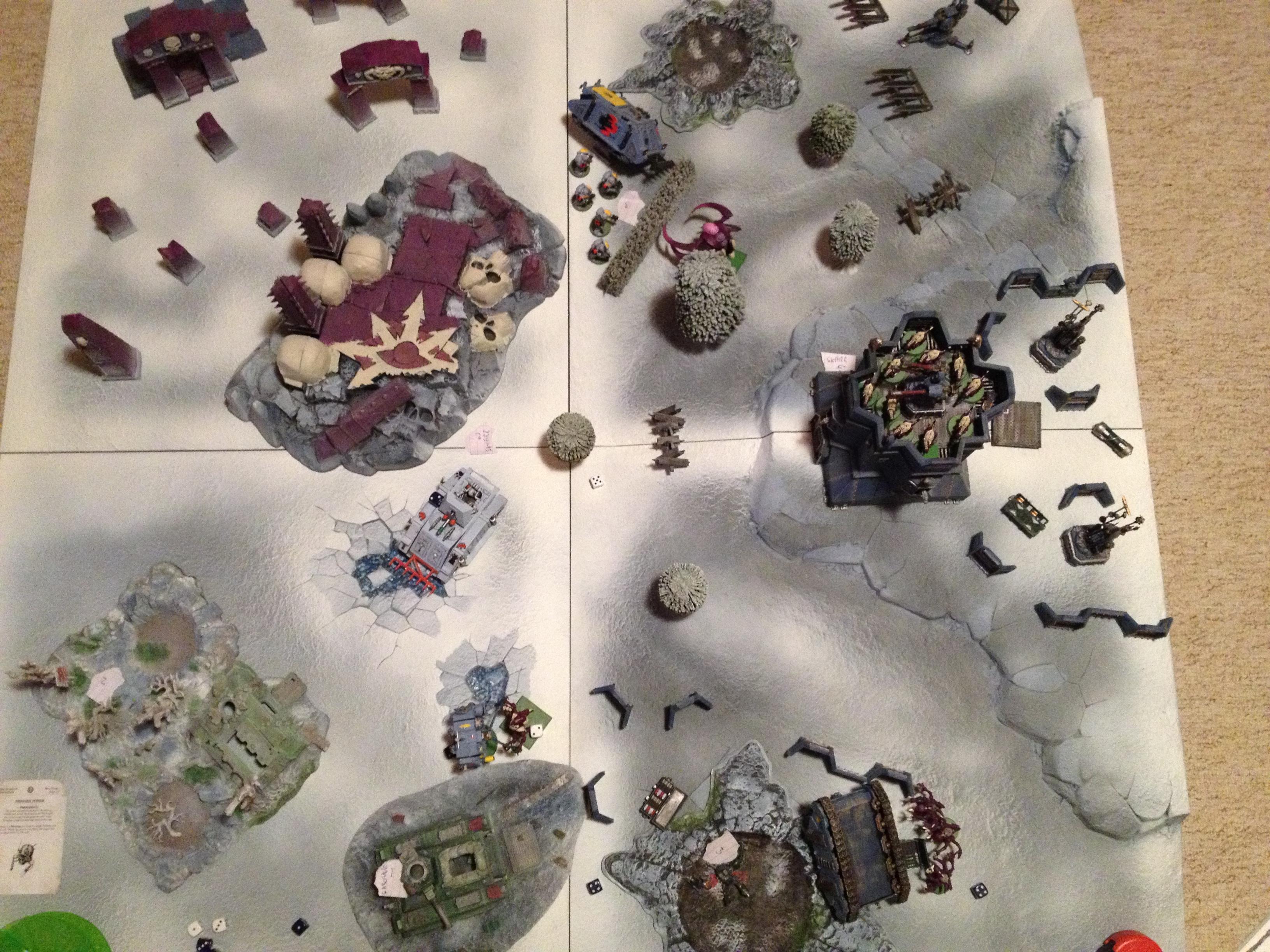 Aegis Defense Line, Airbrush, Iceworld, Snow Terrain, Space Wolves, Tyranids