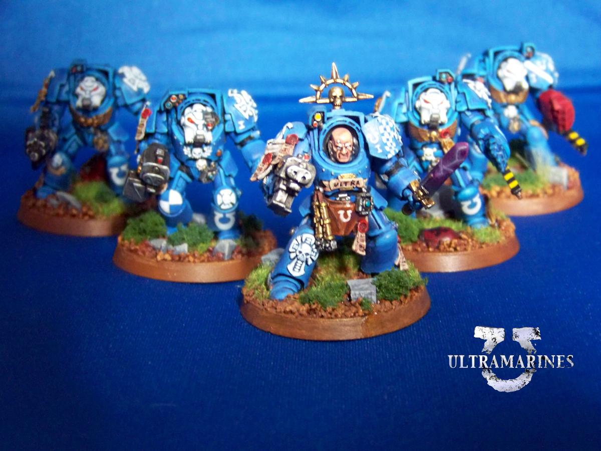 Forge World, Space Marines, Squad, Terminator Armor, Ultramarines, Warhammer 40,000