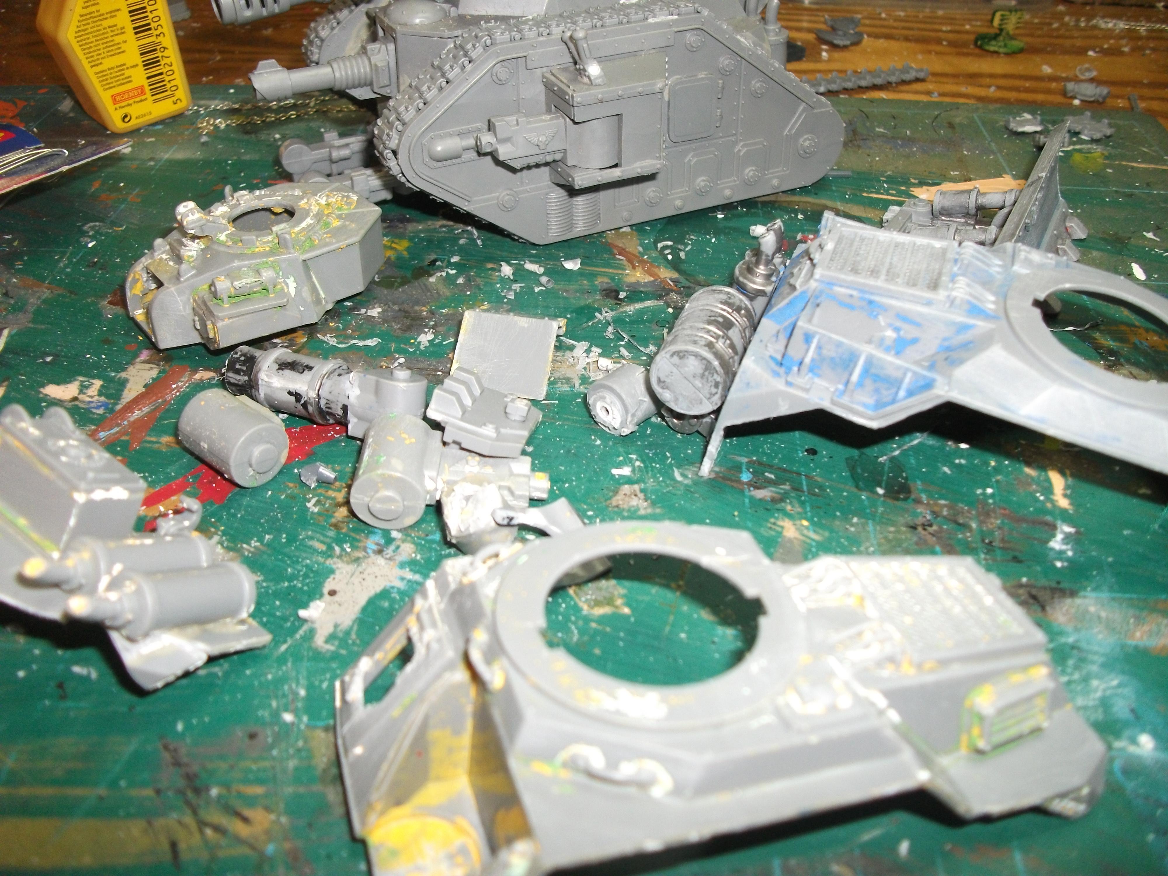The parts after being in brake fluid , which mostly loosened all the glued joints too !