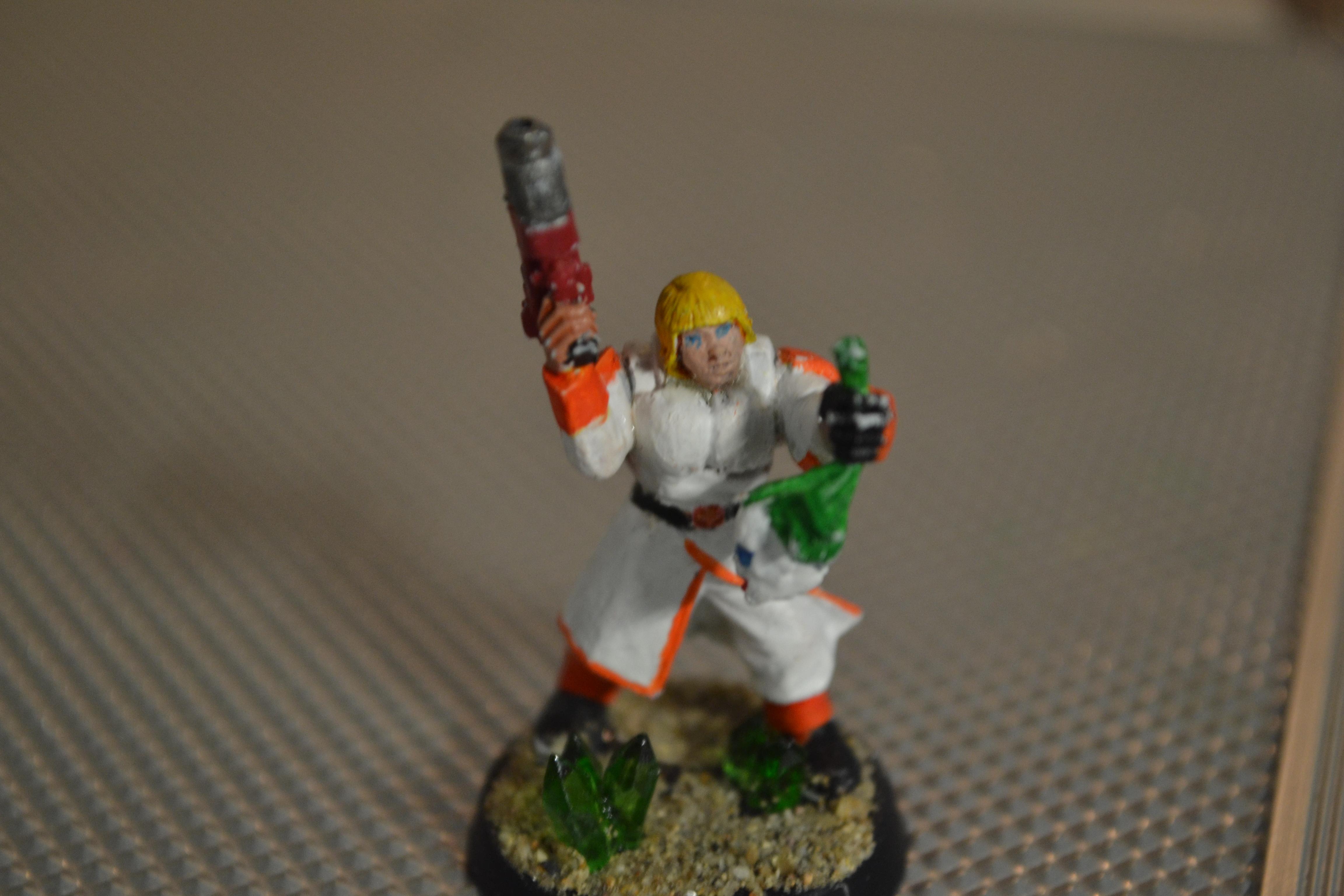 Cadians, Company Commander, Female, Imperial Guard, Plasma Pistol