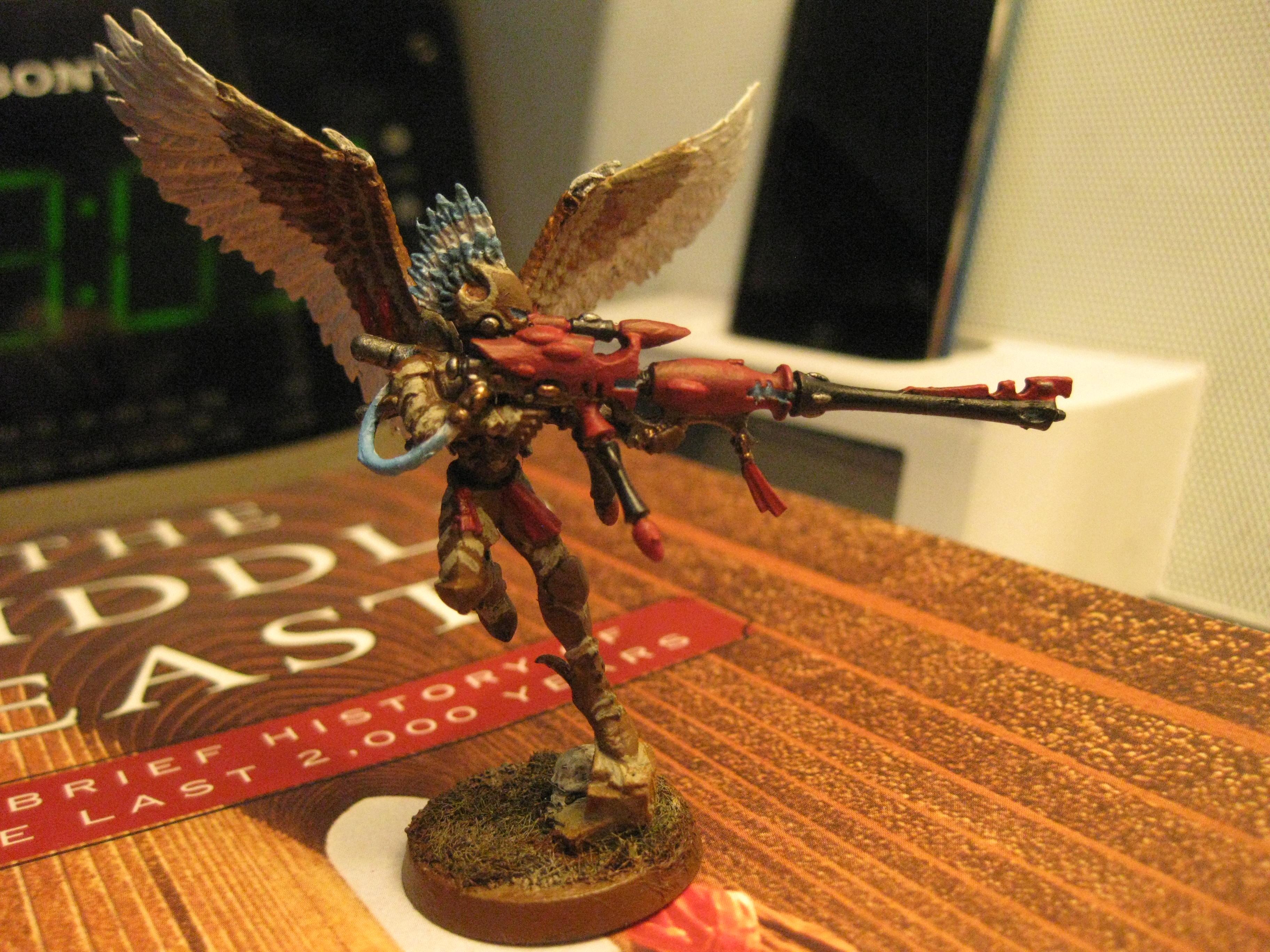 Camouflage, Dark Eldar, Darklance, Heatlance, Jump Troops, Mohawk, Scourge, Tan, Winged