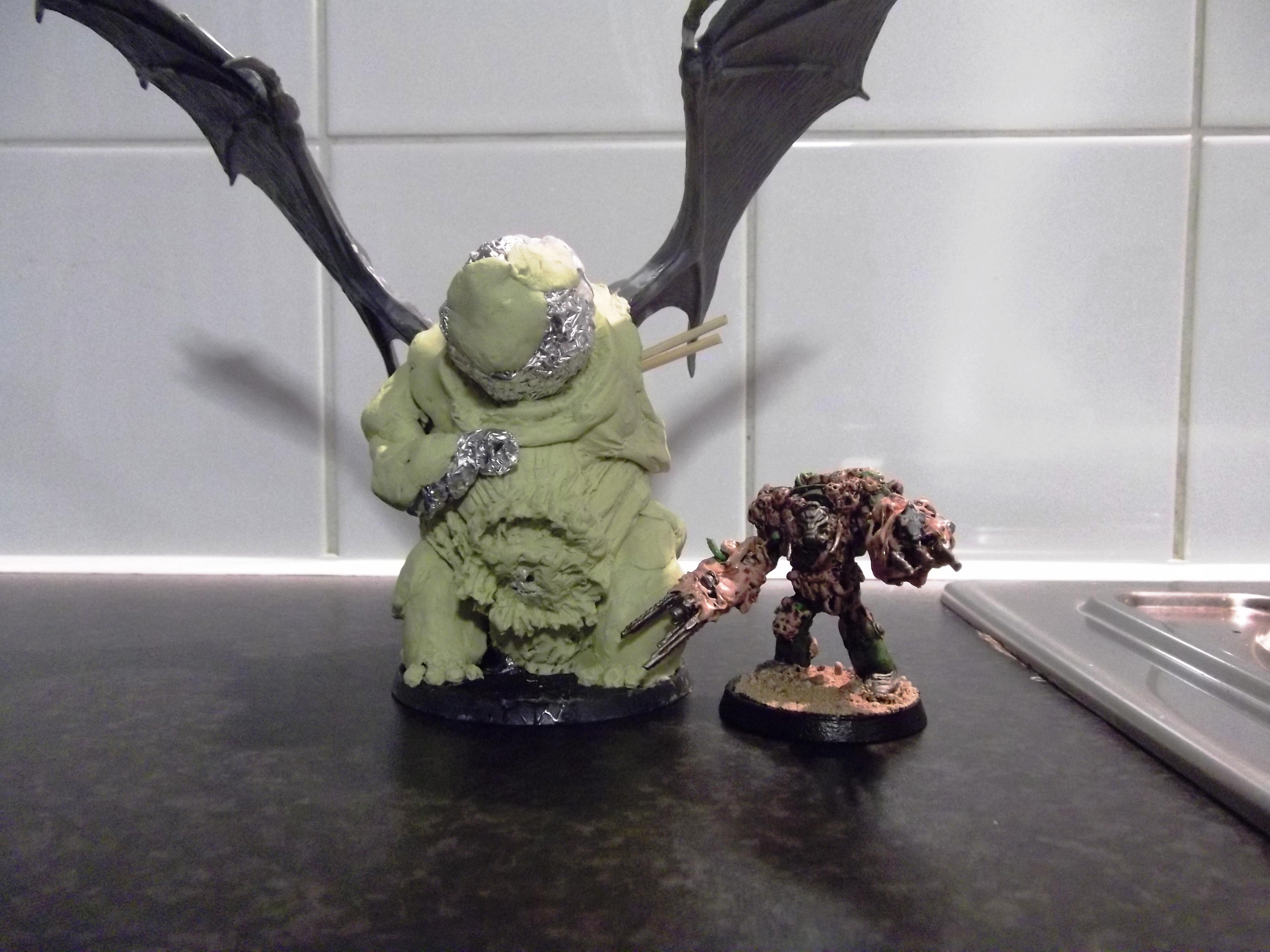 Chaos, Flyer, Nurgle Daemon, Sculpting, Winged