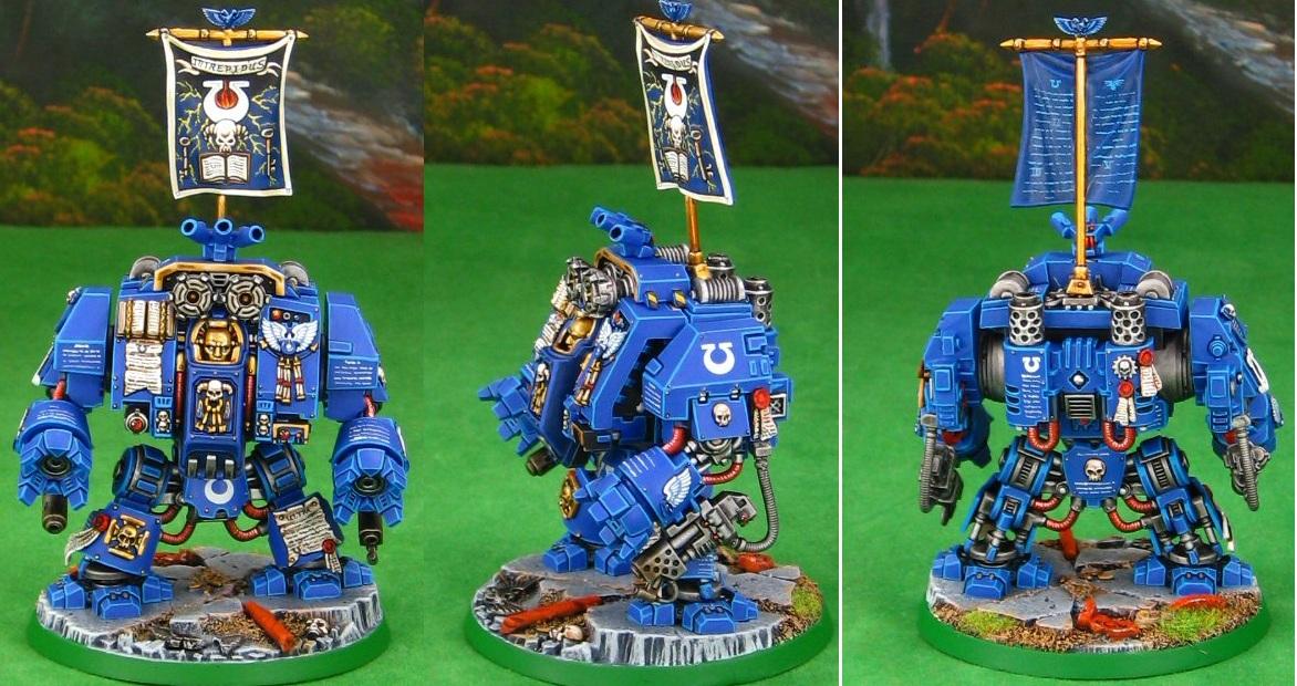 Dreadnought. Ultramarine Dreadnought, Space Marines Dreadnought, Ultramarines, Warhammer 40,000
