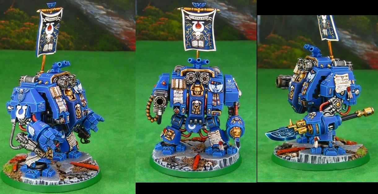 Dreadnought. Ultramarine Dreadnought, Space Marines Dreadnought, Ultramarines, Warhammer 40,000