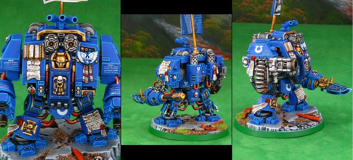 Dreadnought. Ultramarine Dreadnought, Space Marines Dreadnought, Ultramarines, Warhammer 40,000