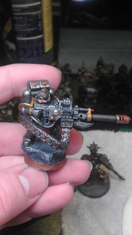 Autocannon, Chaos Space Marines, Conversion, Havoc, Iron Warroirs