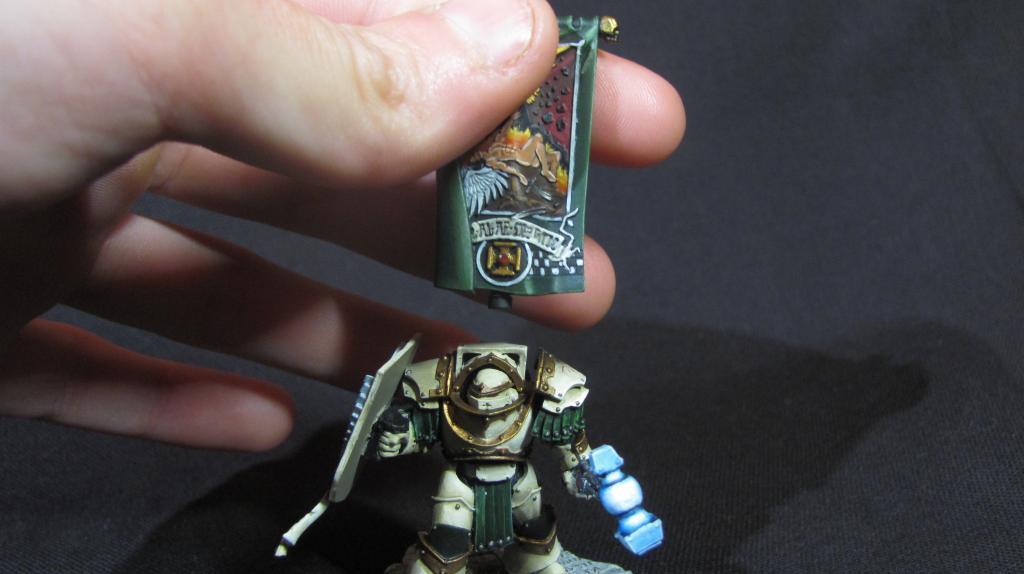 Cataphractii, Command Hq, Dark Angels, Deathwing, Space Marines, Standard Bearer, Terminator Armor, Thunder Hammer