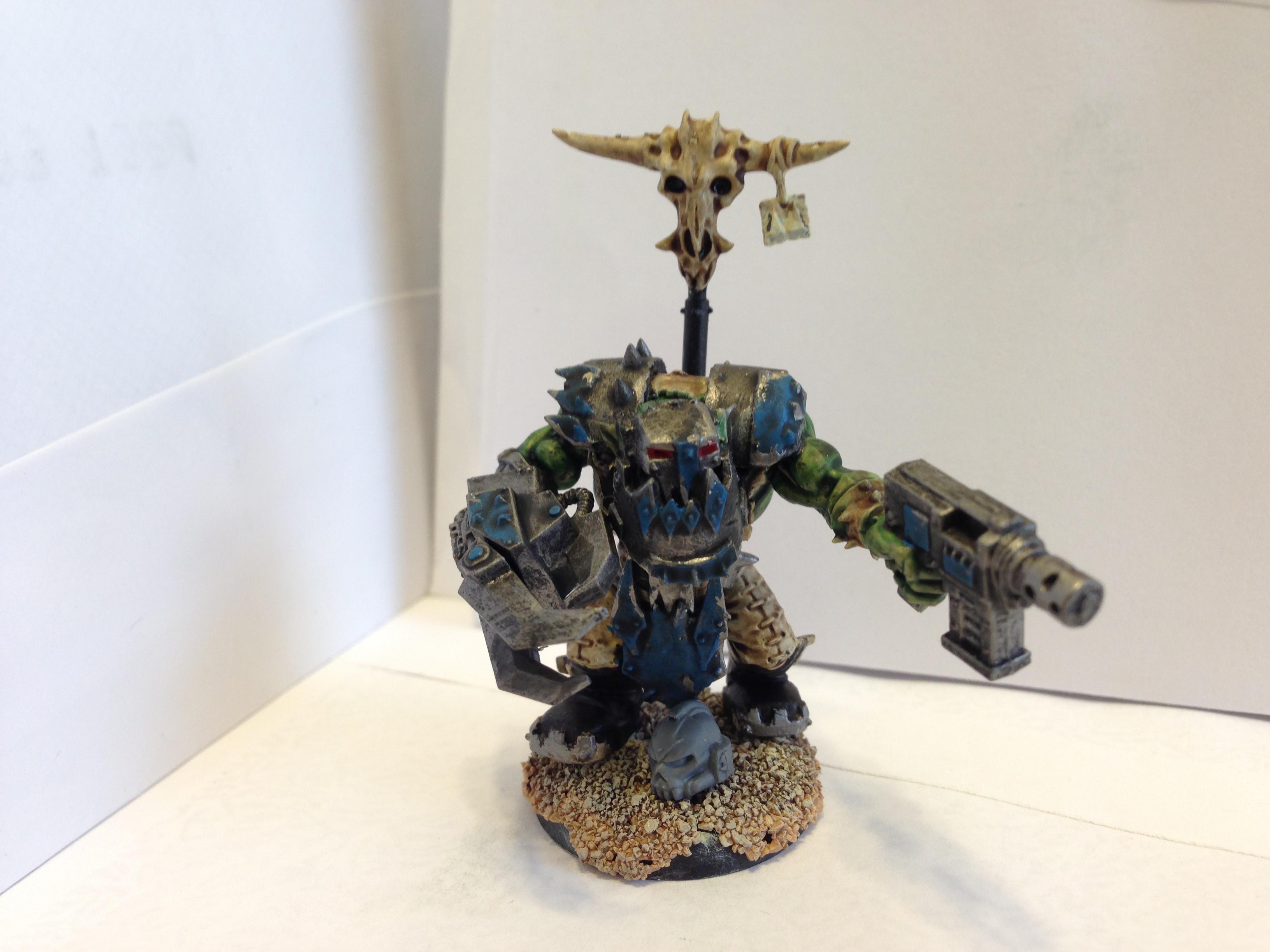 Next is the Nob to the first squad, the grot smashas