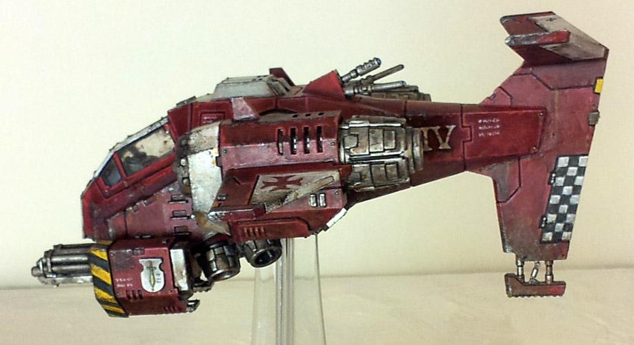 Conversion, Crimson Templars, Flyer, Red, Space, Space Marines, Vehicle