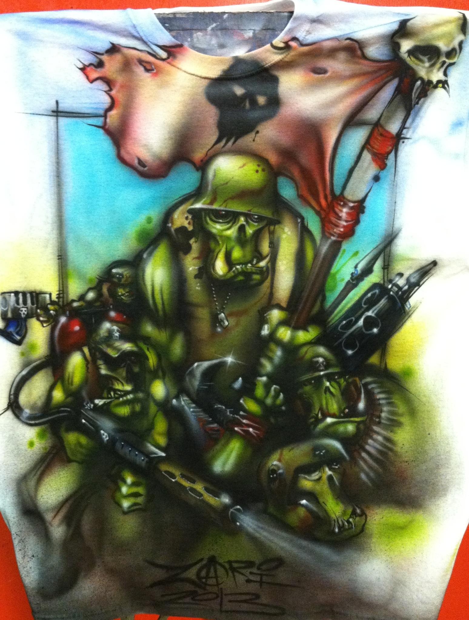 Airbrushed, Deathskulls, Ork Marines, Orks, Shirt, Warhammer 40,000