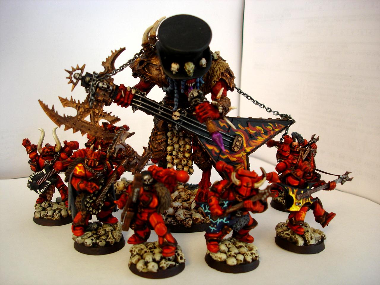 Bloodthirster, Chaos, Death Metal, Guitar, Kayoss, Khorne, Noise Marines, Painted, Rage, Satan, Space Marines, Warhammer 40,000, World Eaters