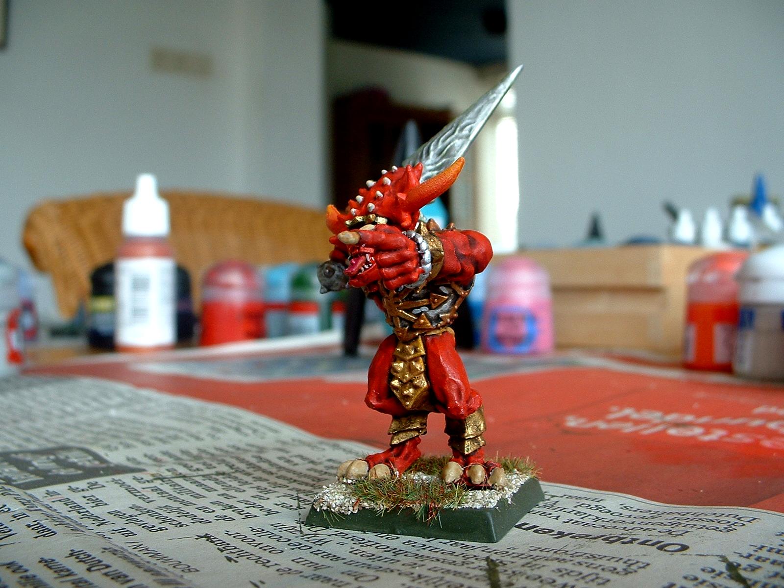 Bloodletters, Champion, Daemons, Herald, Khorne, Work In Progress