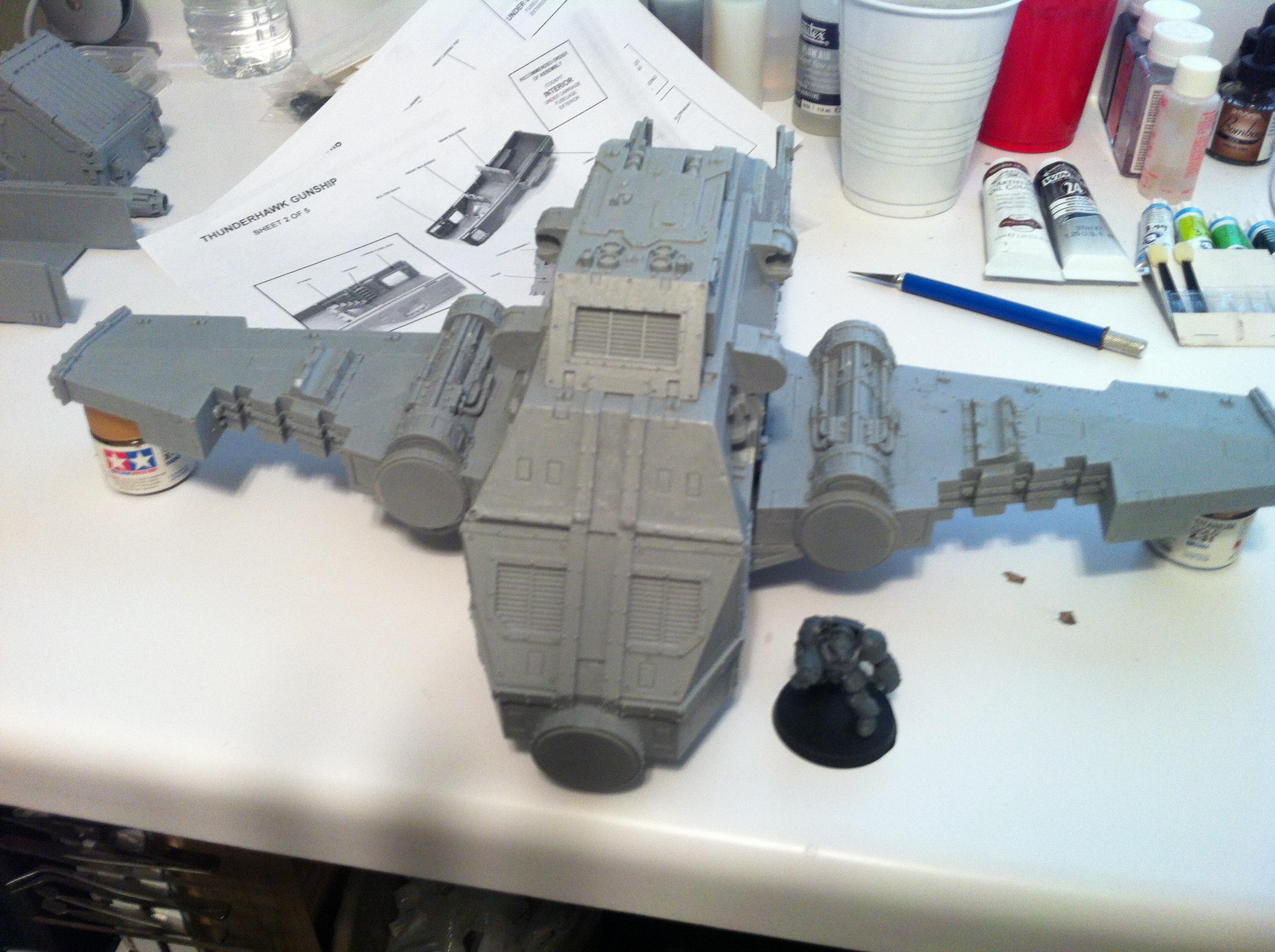 Forge World, Raven Guard, Space Marines, Thunderhawk, Work In Progress