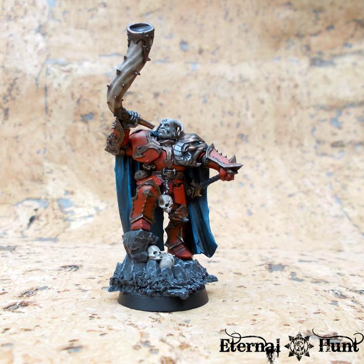 Chaos, Chaos Lord, Chaos Space Marines, Conversion, Counts As, Dark Apostle, Huntmaster, Khorne, Warhammer 40,000, World Eaters