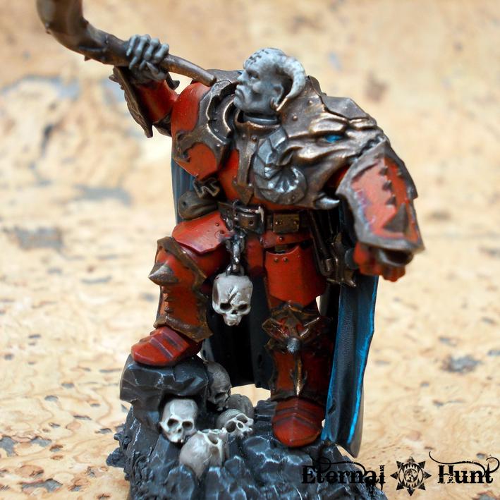 Chaos, Chaos Lord, Chaos Space Marines, Conversion, Counts As, Dark Apostle, Huntmaster, Khorne, Warhammer 40,000, World Eaters
