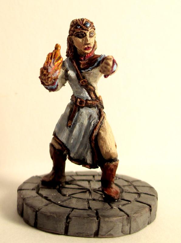 Dungeons And Dragons, Femal, Fire, Fireball, Flames, Mage, Revelen, Revelen Miniatures, Skyrim, Wizard