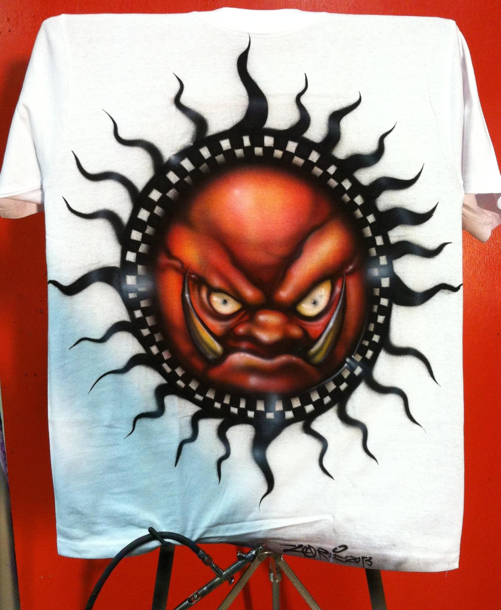 Airbrushed, Evil Sunz, Logo, Orks, Shirt, Symbol