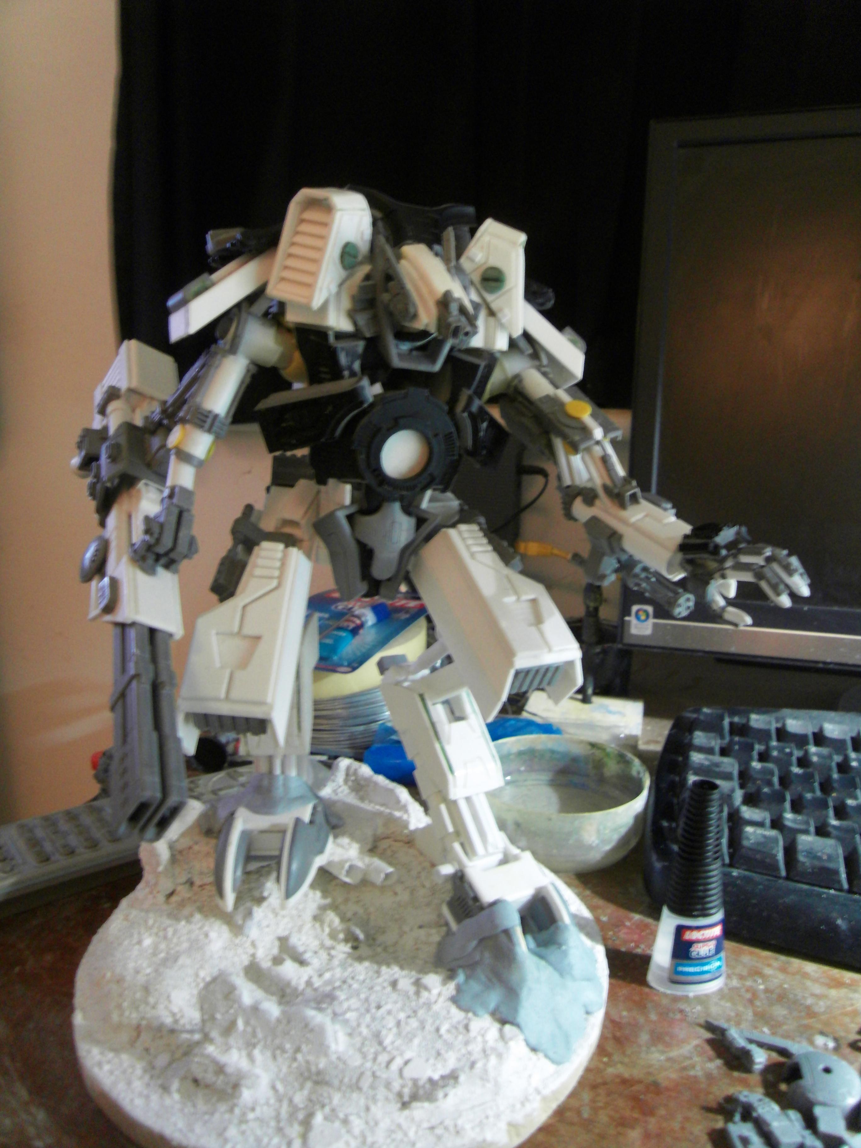 Battlesuit, Conversion, Crisis Battlesuit, Empire, Heavy, Scratch Build, Tau, Titan, Titian, Uber Suit, Warhammer 40,000, Warhammer Fantasy