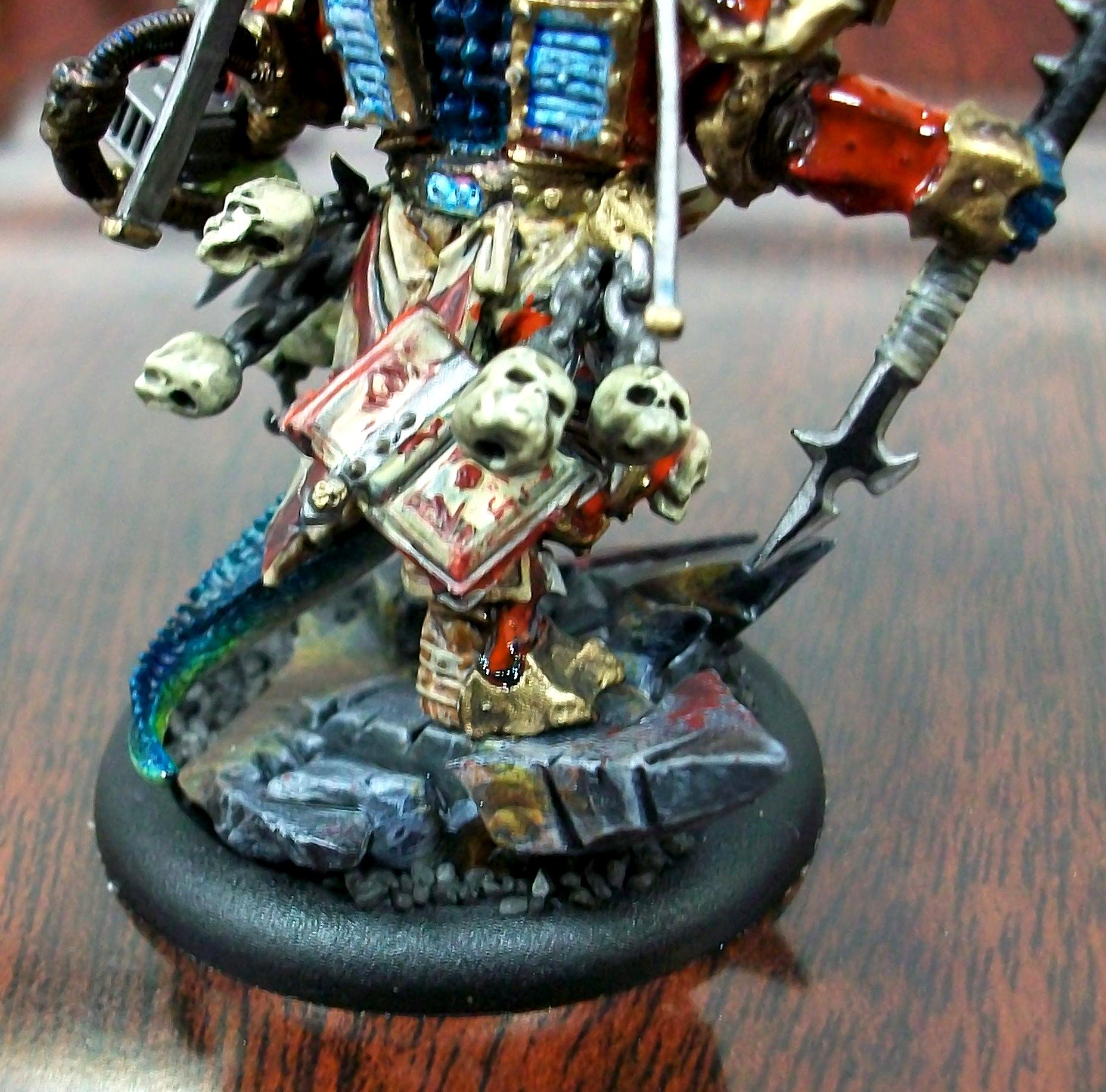Alligator, Black Mace, Chaos, Conversion, Custom, Green, Greenstuff, Headquarters, Khorne, Lord, Sorcerer, Stuff, Terminator Armor, Tzeentch