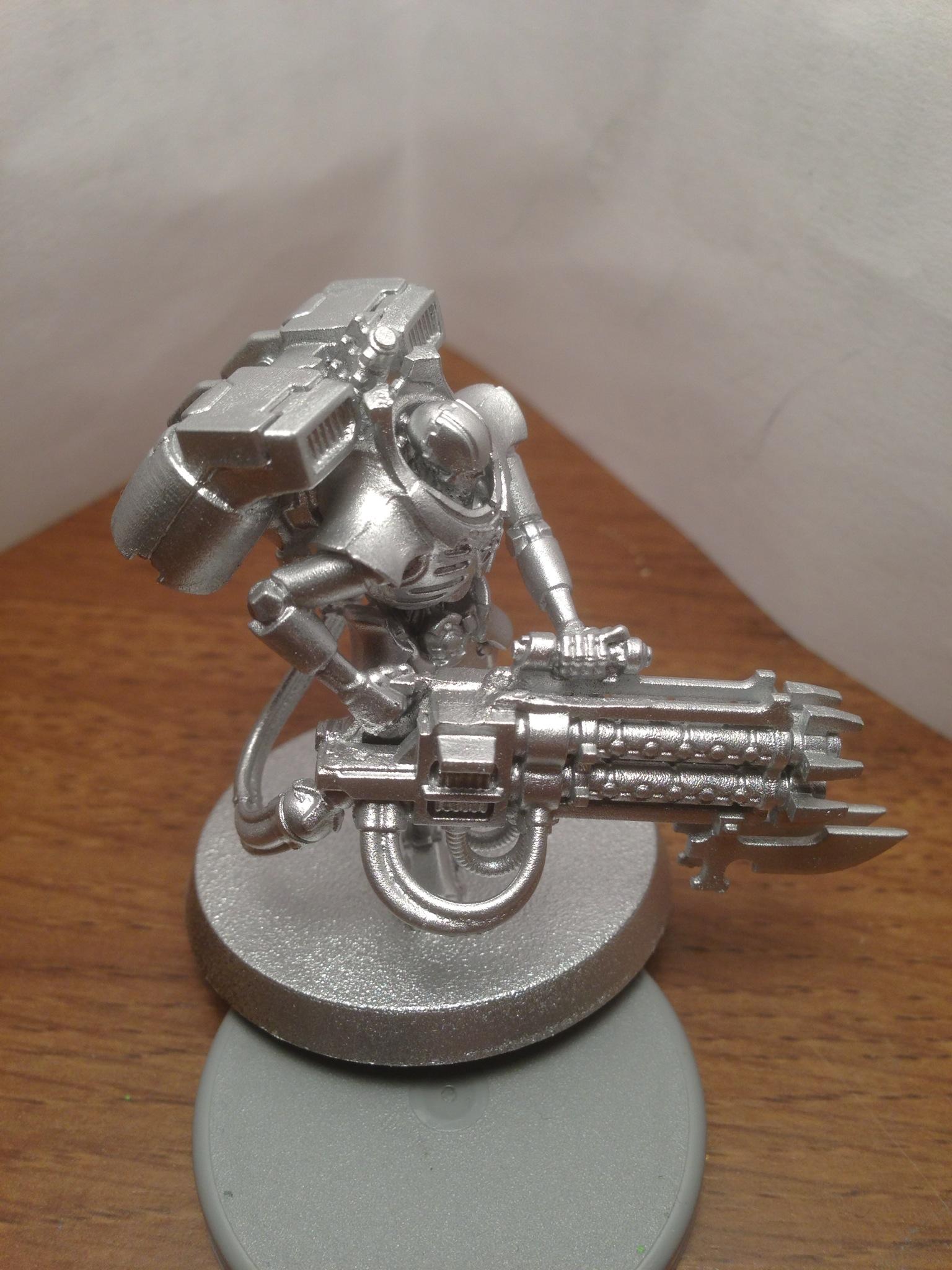 Here is the first heavy destroyer I made, the gun is just 2 guass blasters from the immortals box put together with some bits and pieces removed so they fit nice together