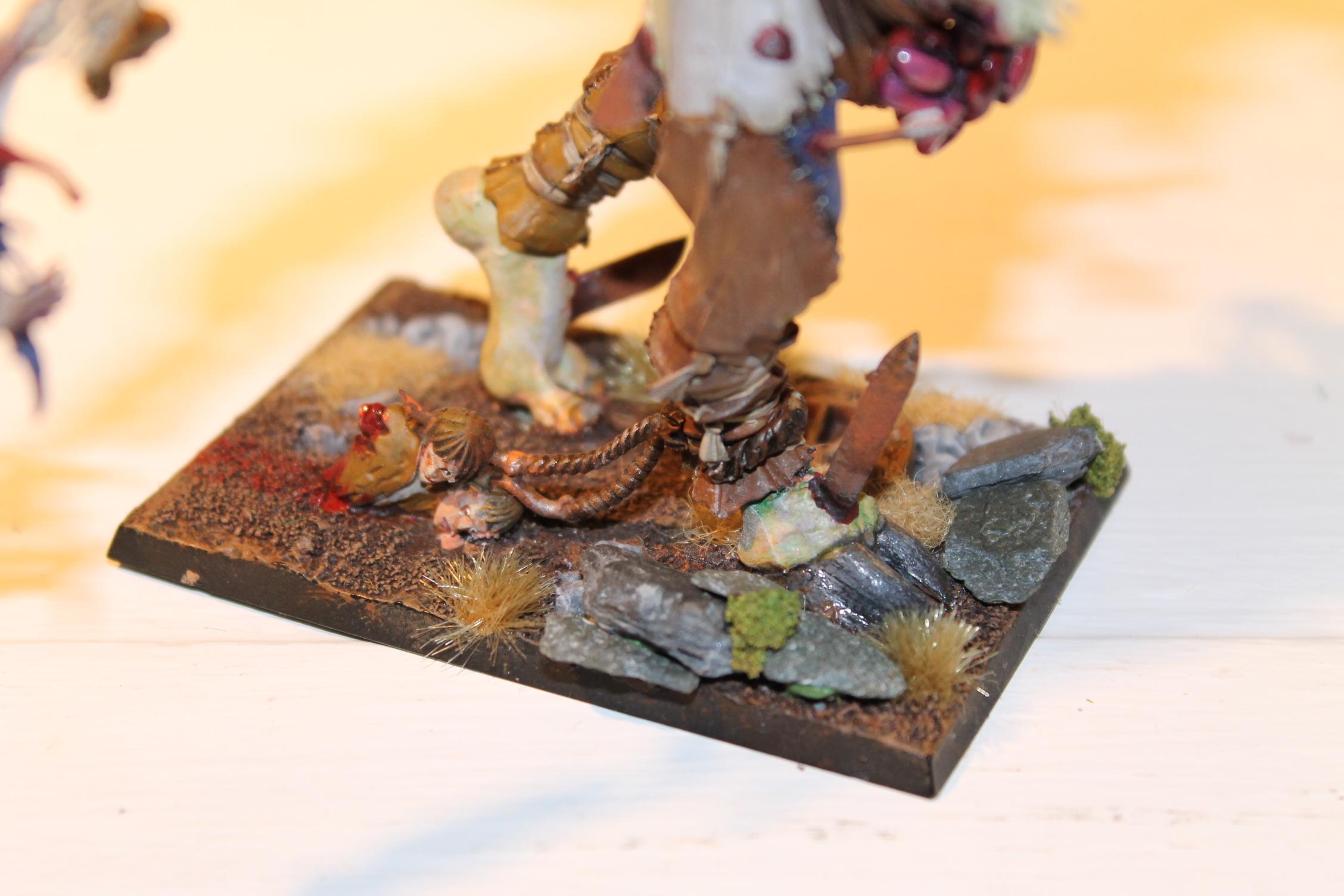 Spare parts are dragged along by the ankles, and blades impaled through the feet ensure extra damage to kicks