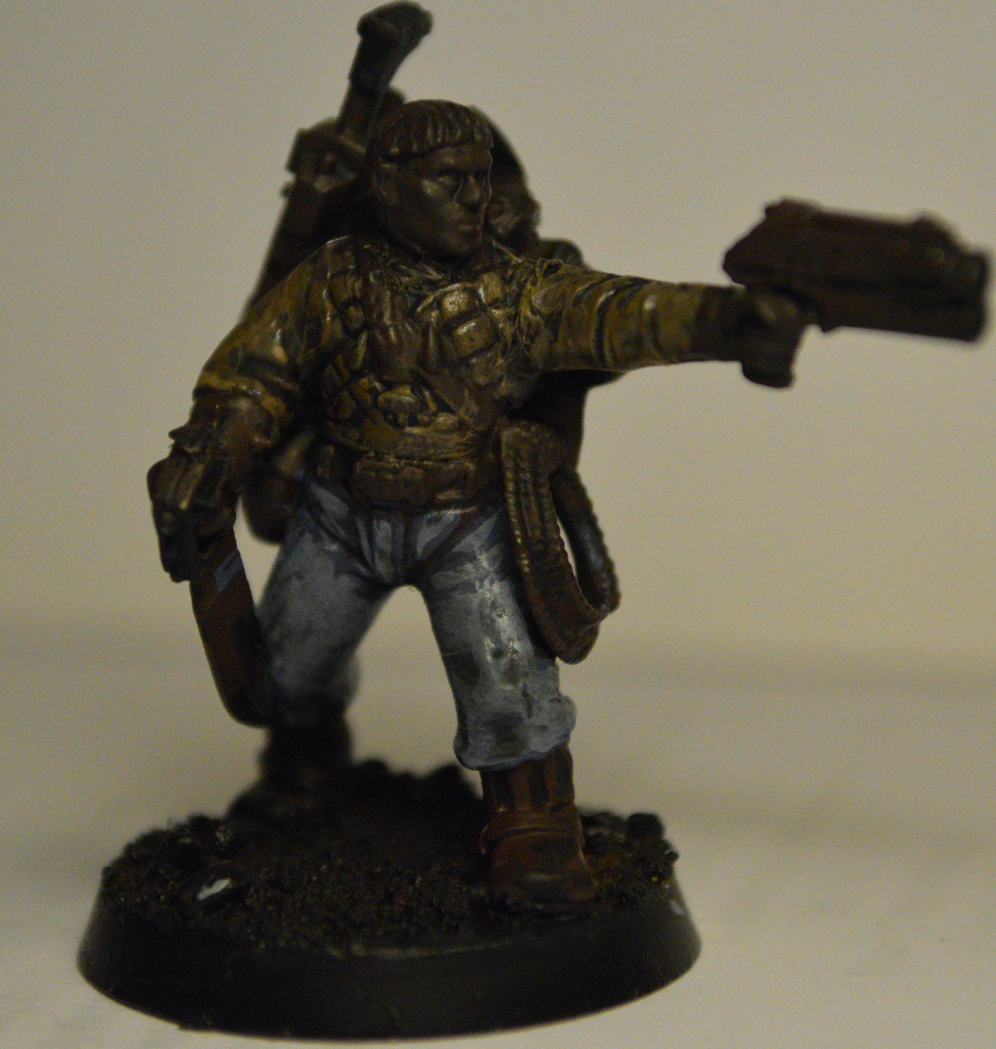 D. "Buck" Buckley.  A young man, prior to the invasion Buck was working for a salvage gang operating in the Goliath Wastes.  Quote: "You finished with that?"