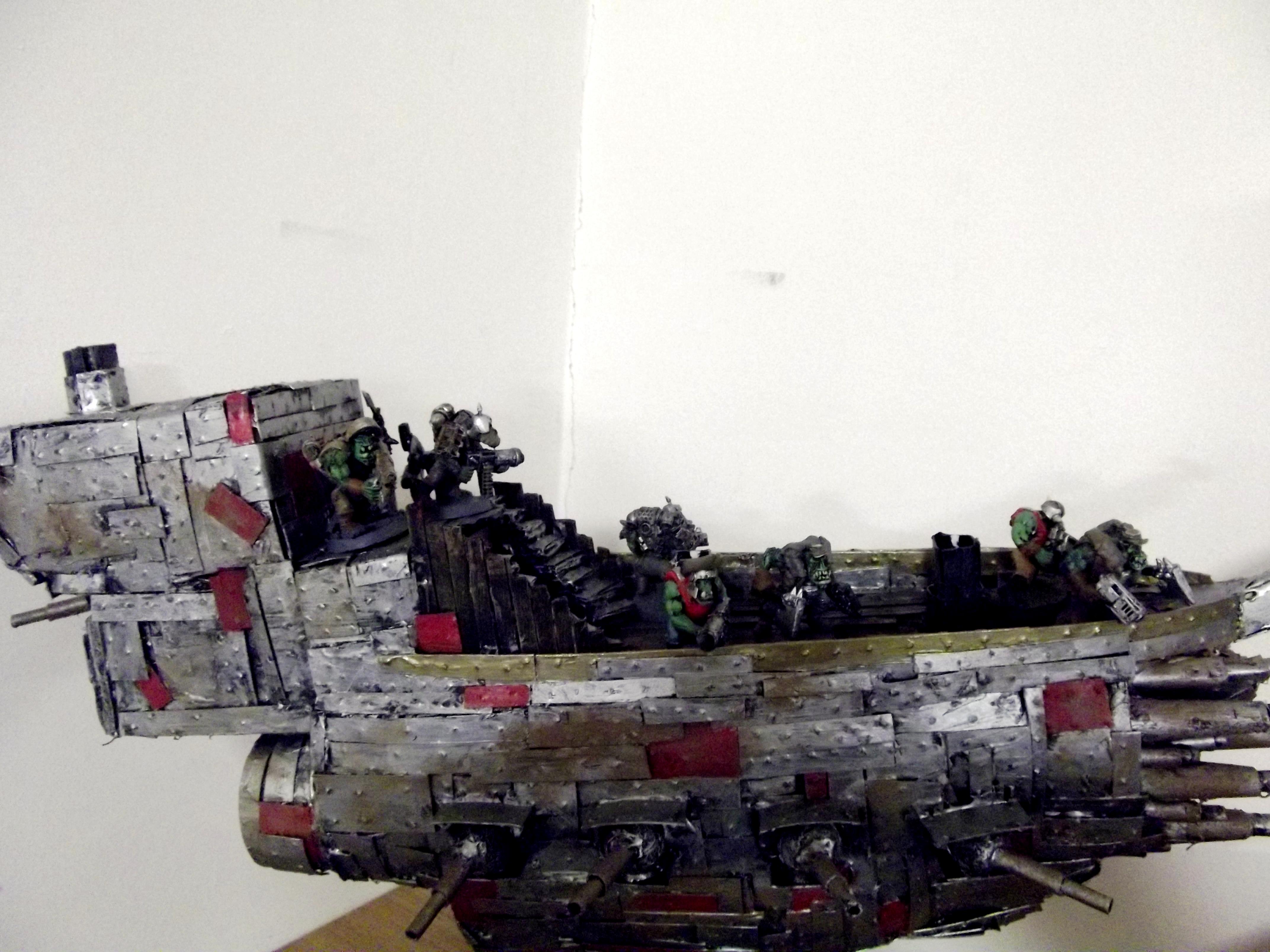 Apocalypse, Battle Barge, Blasta Bomma, Bommer, Conversion, Flyer, Freeboota, Freebooter, Orks, Pirate, Scratch Build, Sky Grinda