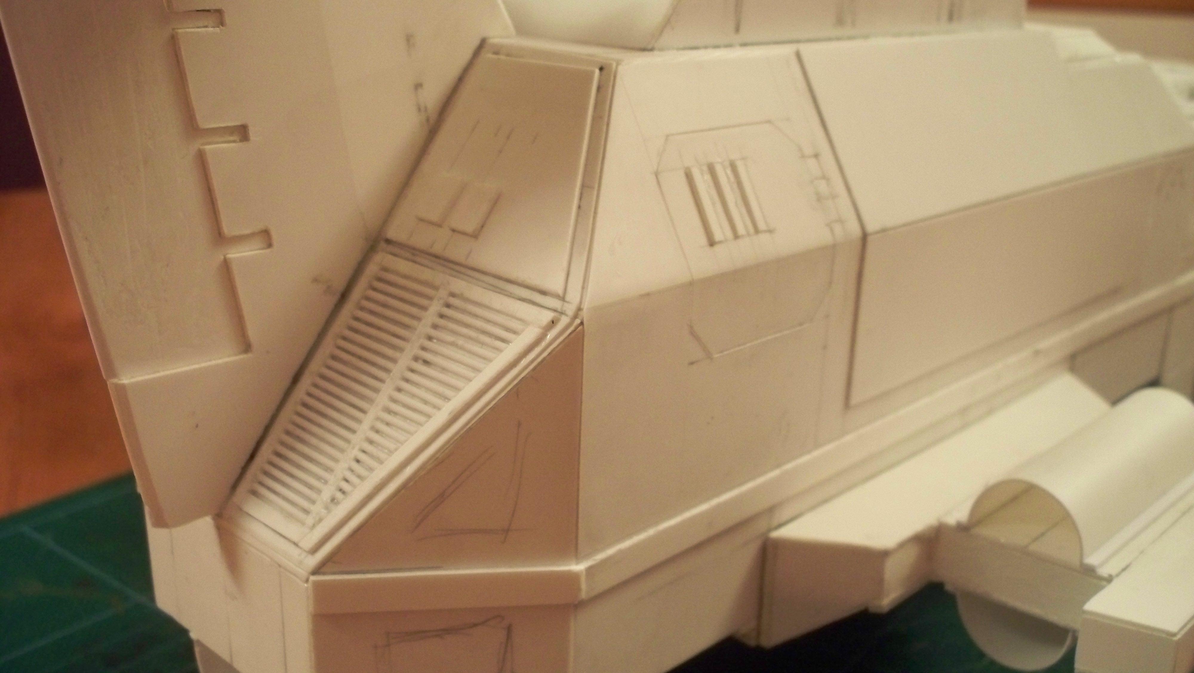 Gunship, Plasticard, Scratch Build, Thunderhawk, Work In Progress
