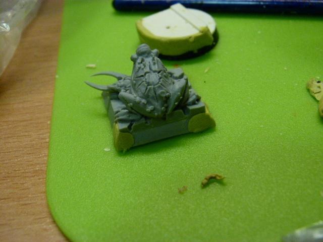 Repairs to the arcane frog base