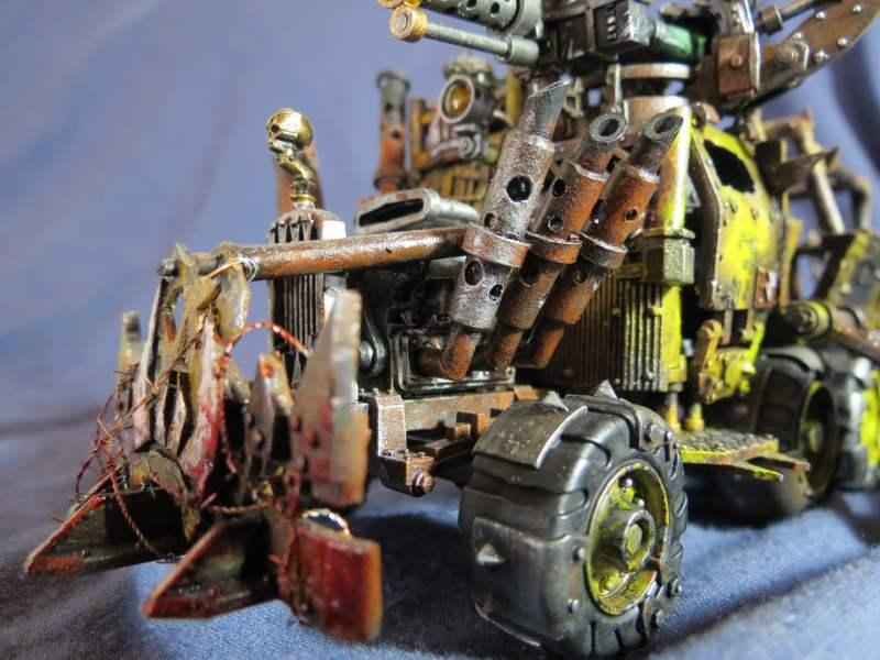 Scratchbuilt exhausts, cab and radiator ornament (the gear lever!)