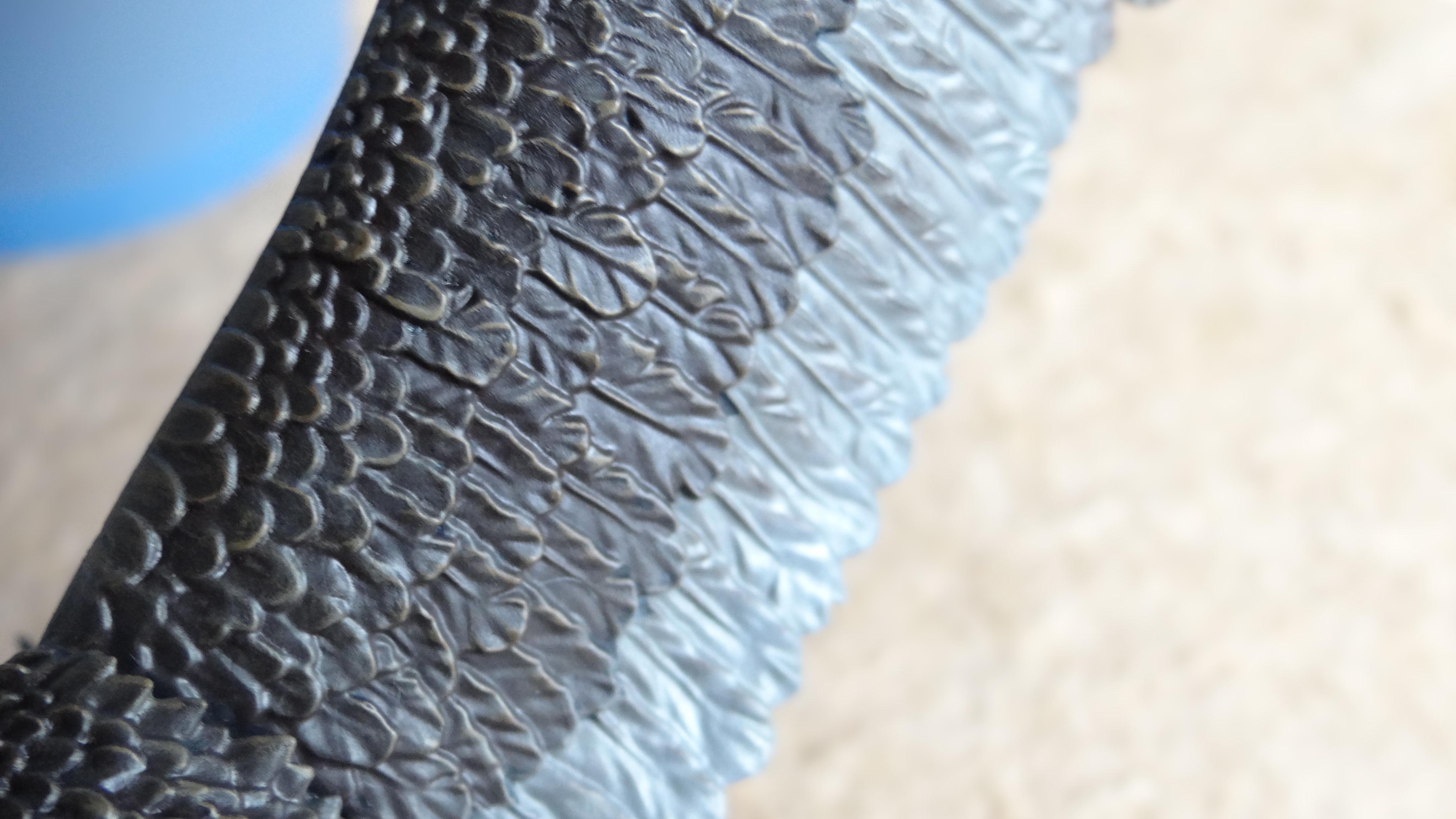 A close up of one of the wings. 