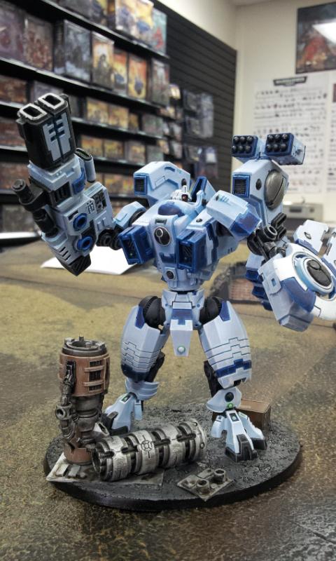 Based, Big, Blue, Decorated, Games Workshop, Monsterous Creature, Painted, Riptide, Tau, Terrain, Warhammer 40,000