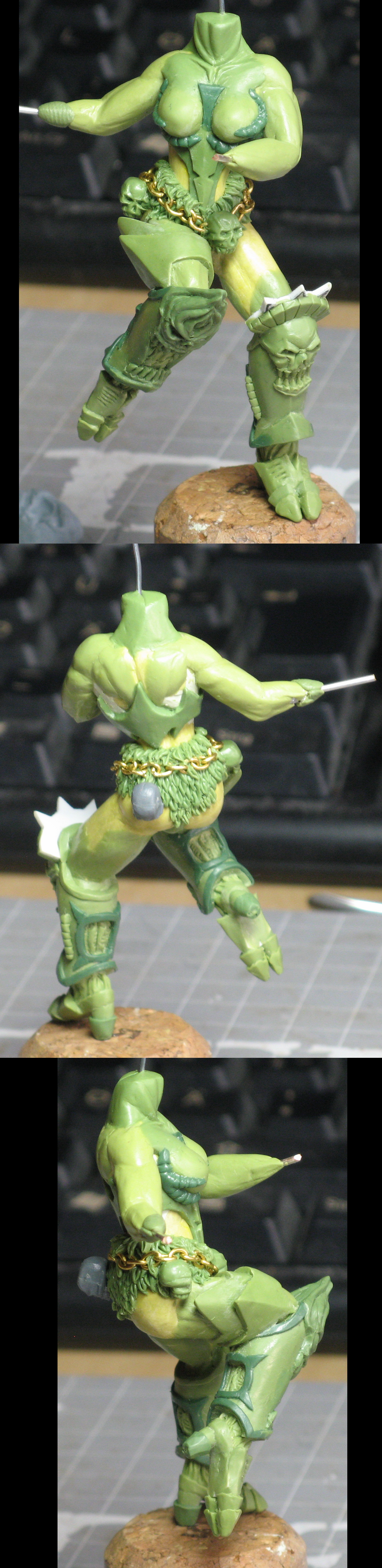 Daemon Prince, Daemons, Female, Princess, Sculpting