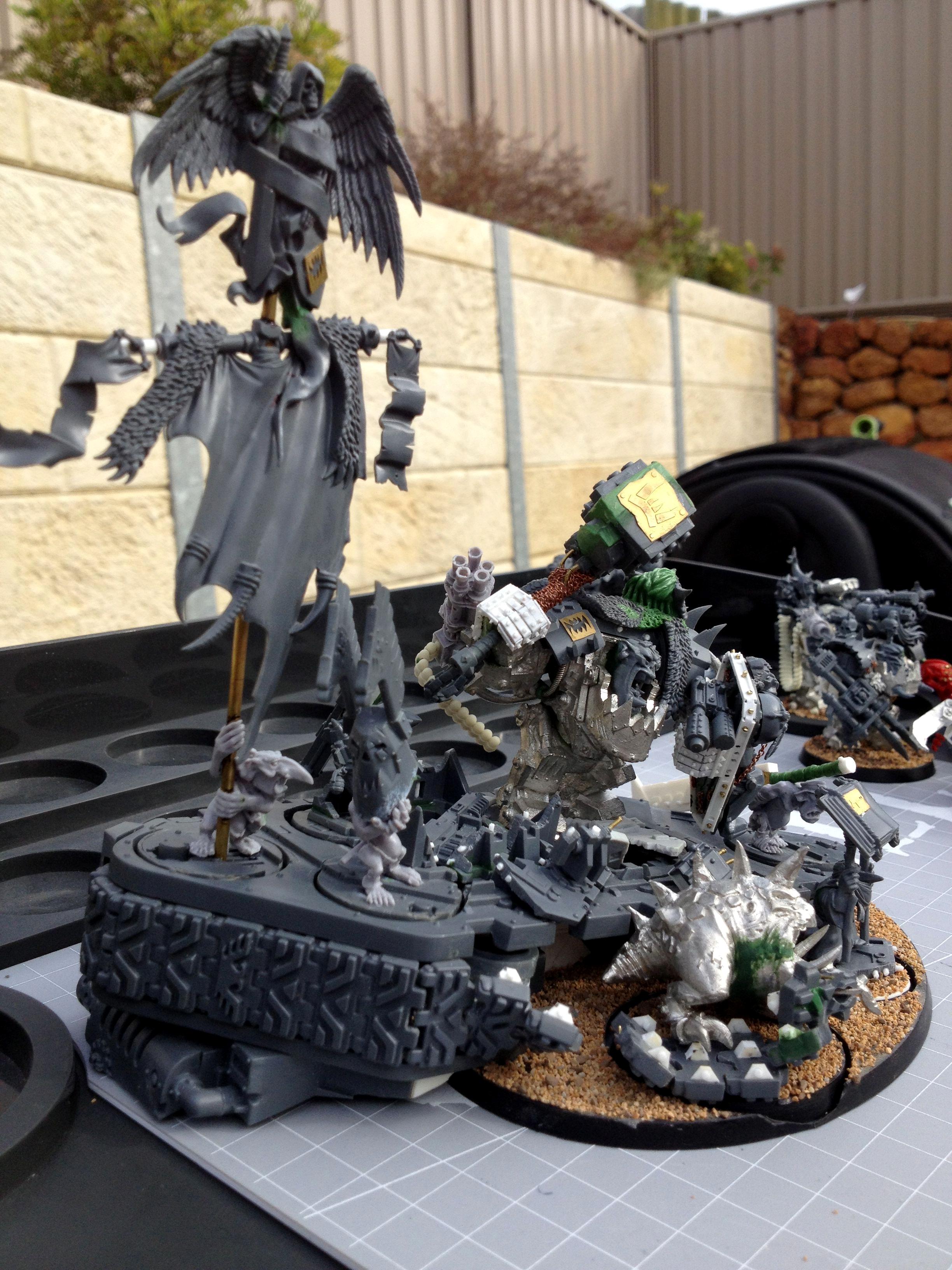 Da Dark Angelz, Orks, Warboss, Work In Progress