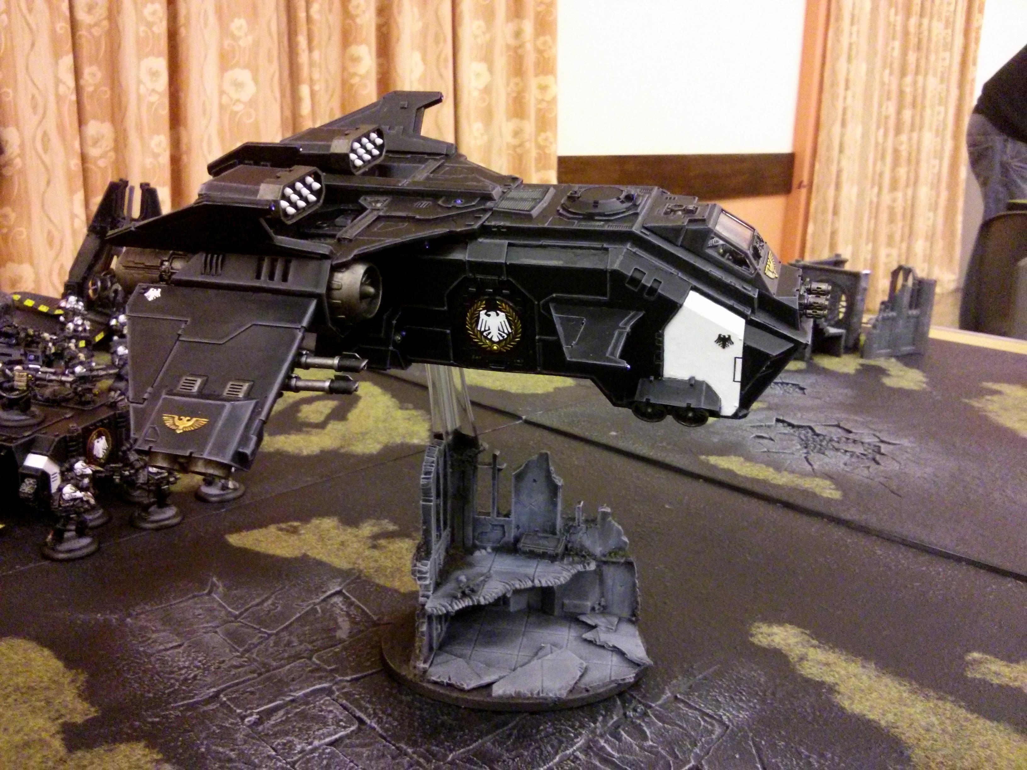 Flyer, Raven Guard, Space Marines, Storm Eagle, Warhammer 40,000
