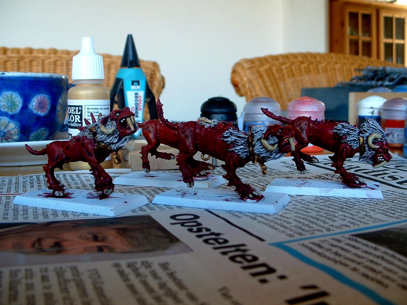 Daemons, Flesh Hounds, Khorne, Work In Progress